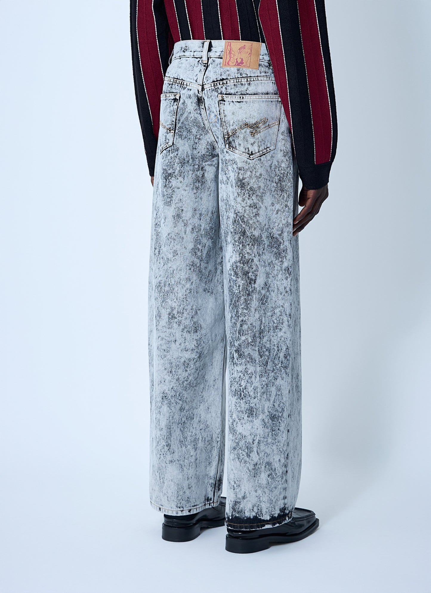 Martine Rose Men Coated Denim Jeans MARTINE ROSE