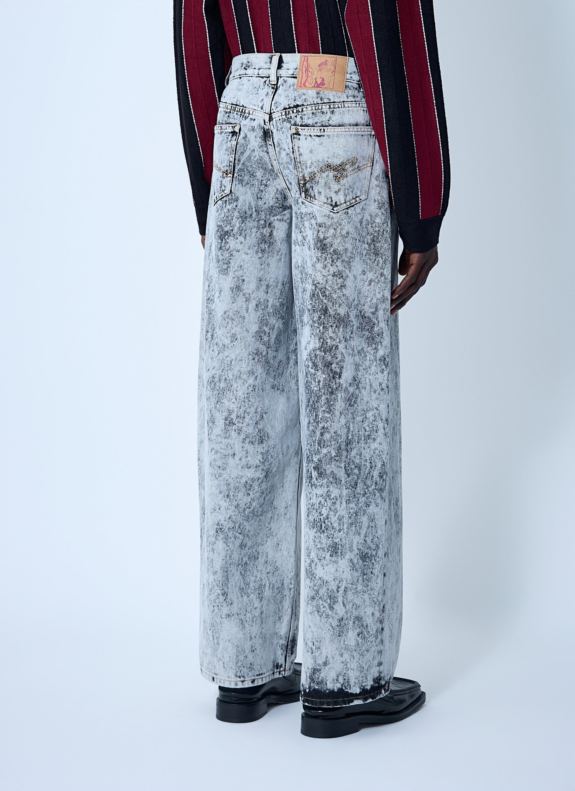 Martine Rose Men Coated Denim Jeans MARTINE ROSE