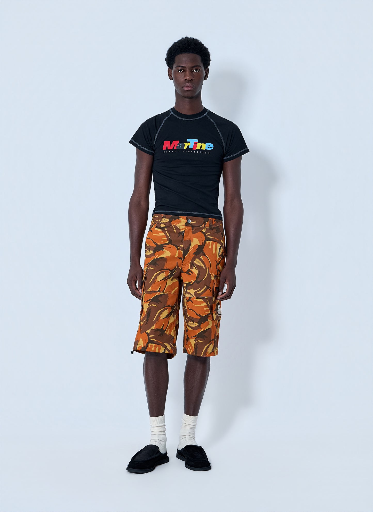 Martine Rose Men Printed Cargo Shorts MARTINE ROSE