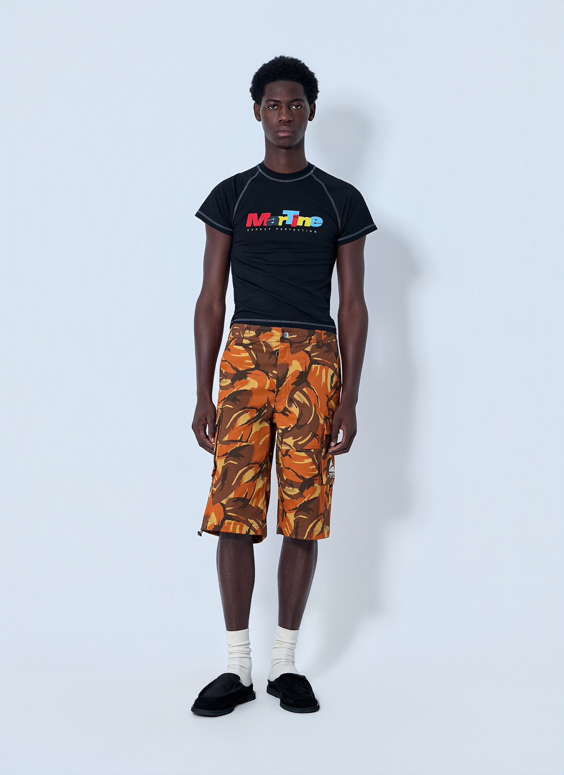 Martine Rose Men Printed Cargo Shorts MARTINE ROSE