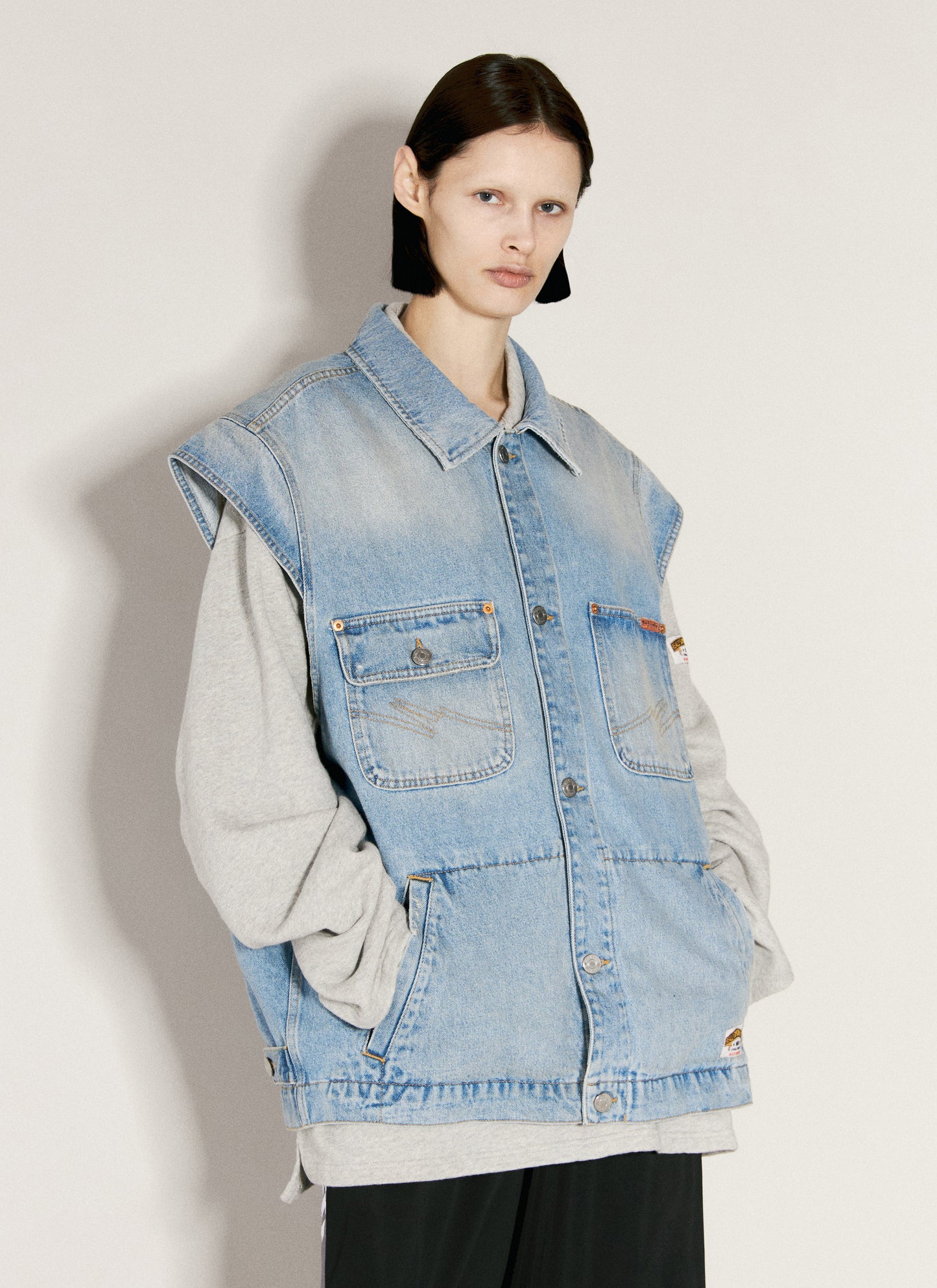 Martine Rose Women Denim Gilet MARTINE ROSE