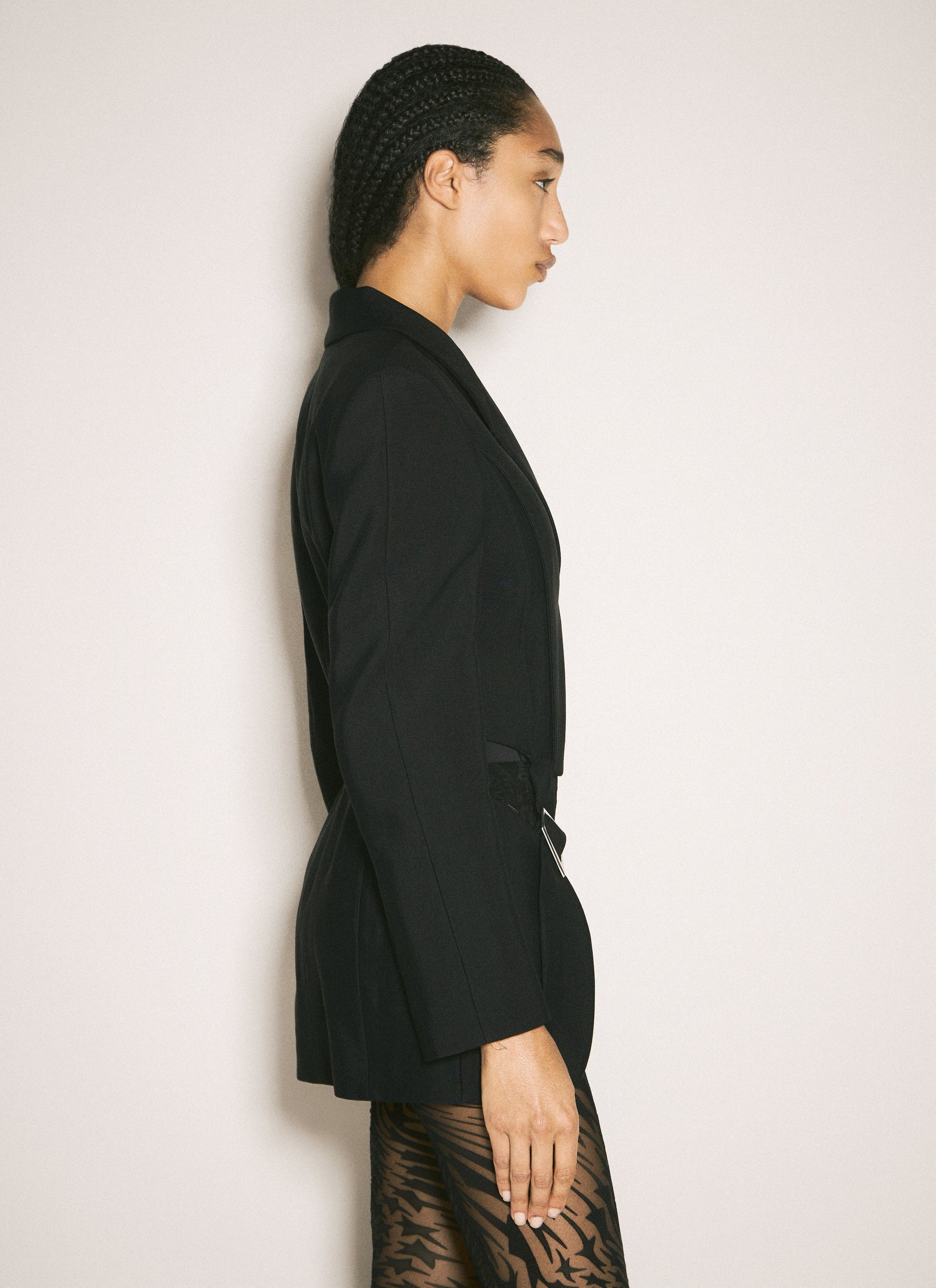 Mugler Women Buckled Tailored Blazer MUGLER