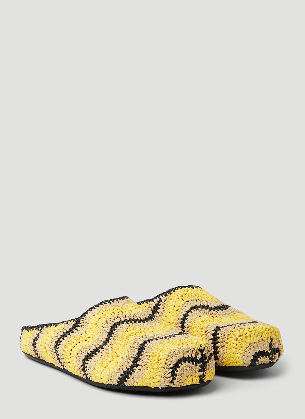 Marni X No Vacancy Men Fussbet Sabot Raffia Mules MARNI