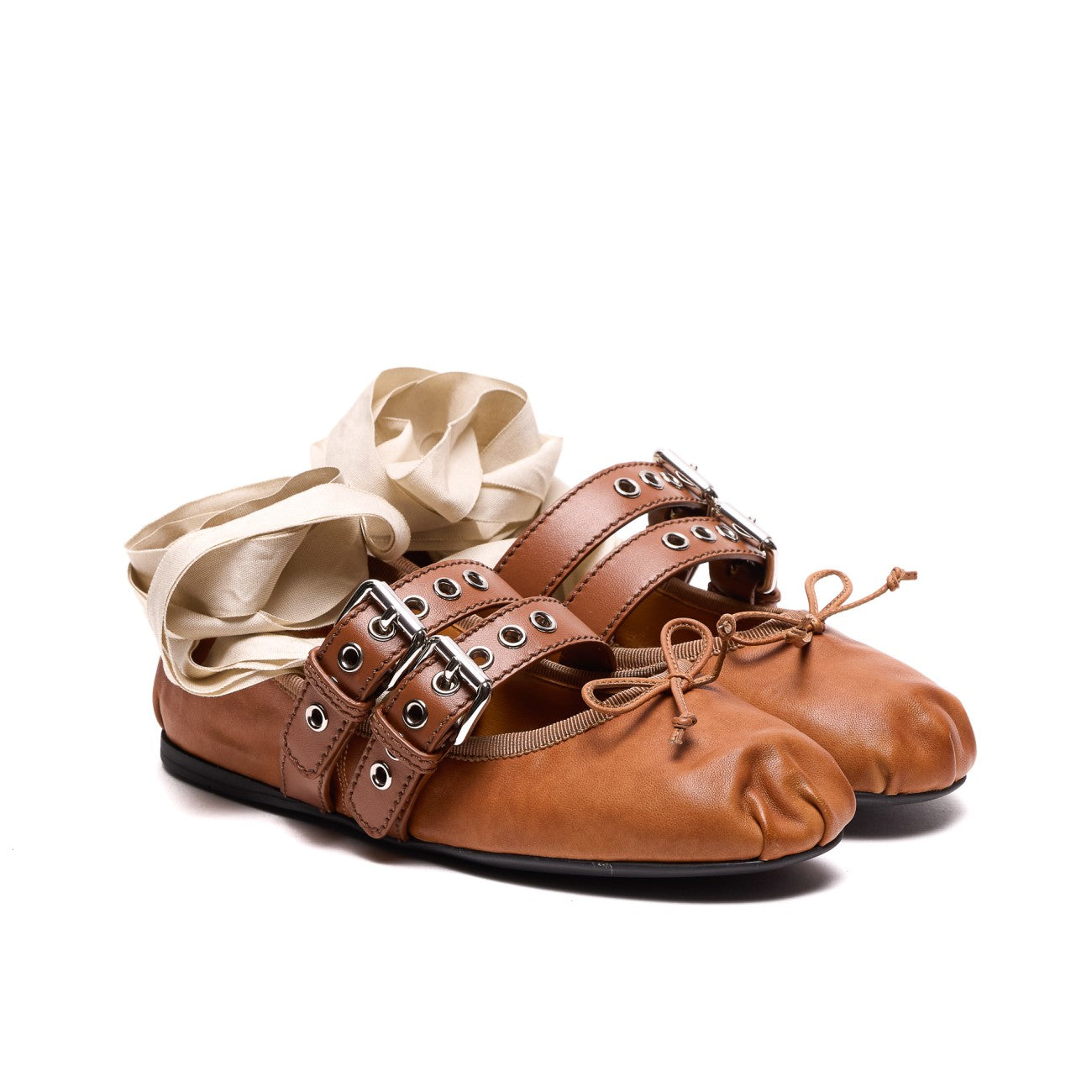 Miu Miu Women Nappa And Calf Leather Ballets MIU MIU