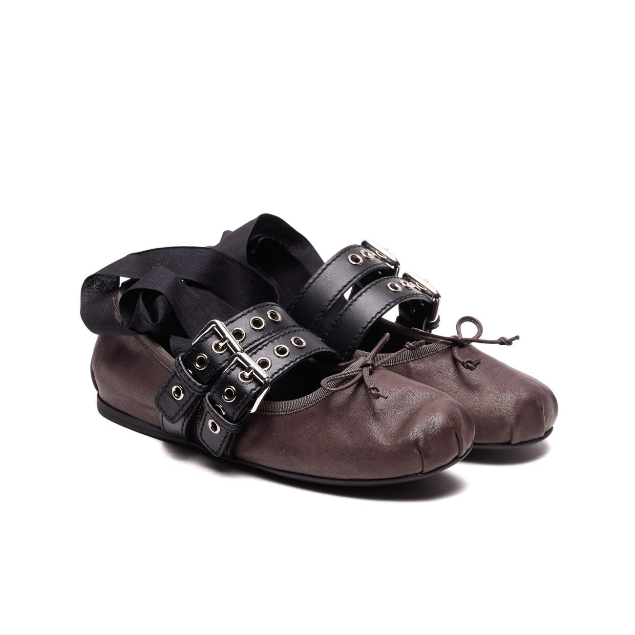 Miu Miu Women Nappa And Calf Leather Ballets MIU MIU