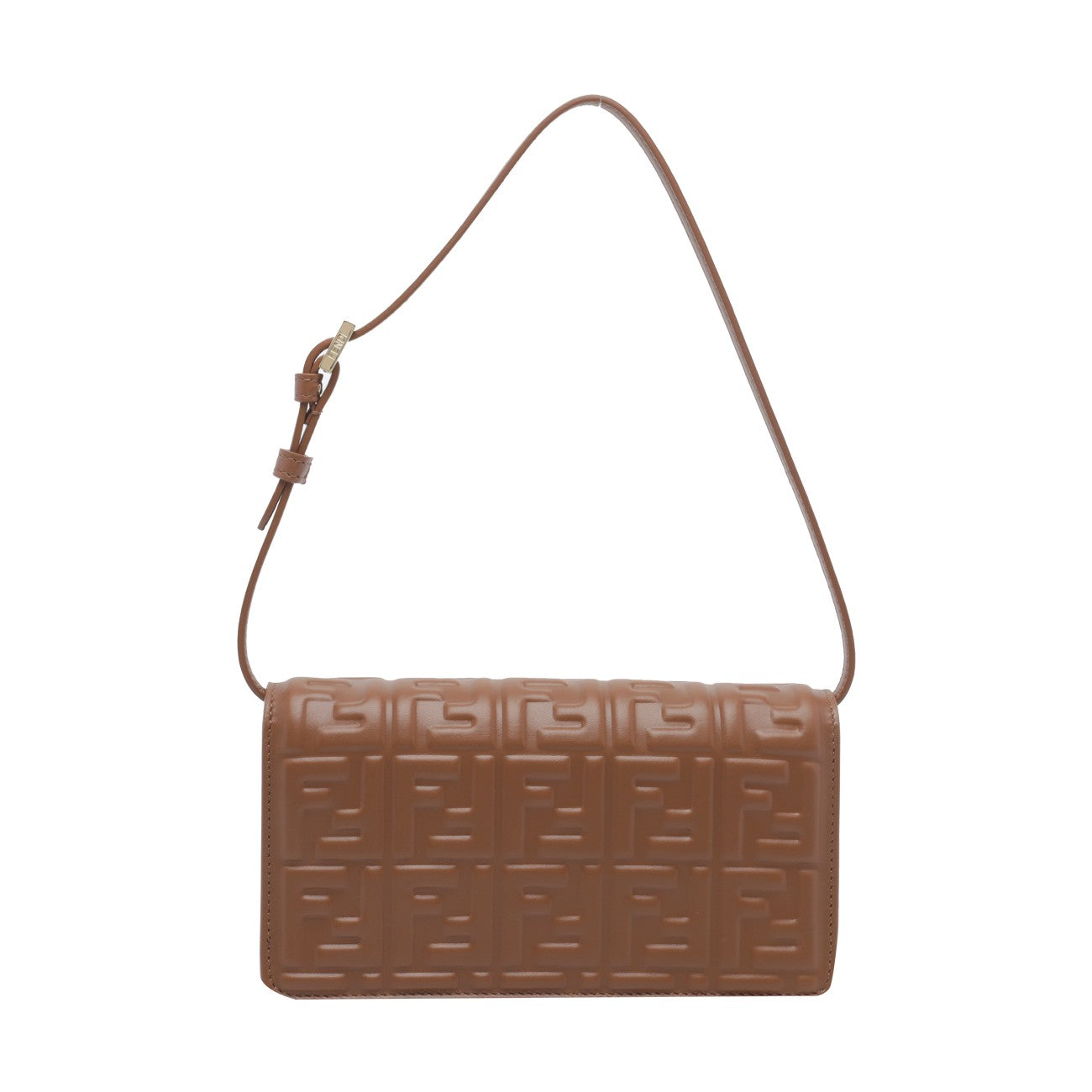Fendi Women Nappa Sellier Baguette Wallet On Chain With Ff Motif FENDI