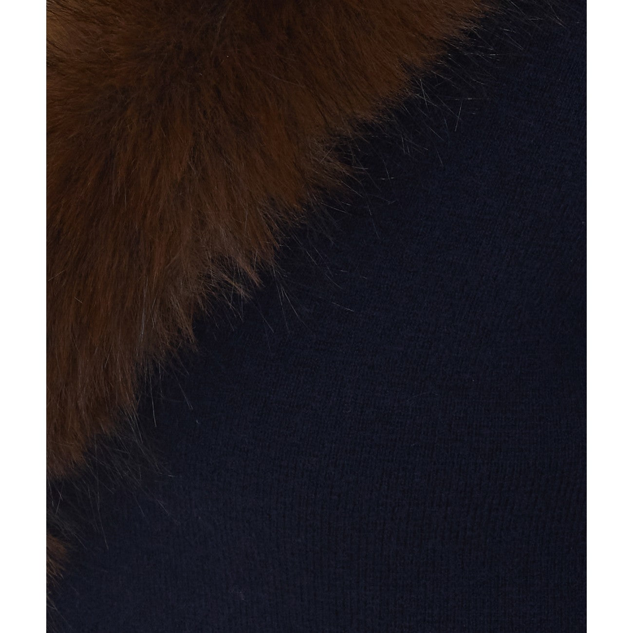 Self Portrait Women Navy Faux Fur Cardigan SELF-PORTRAIT