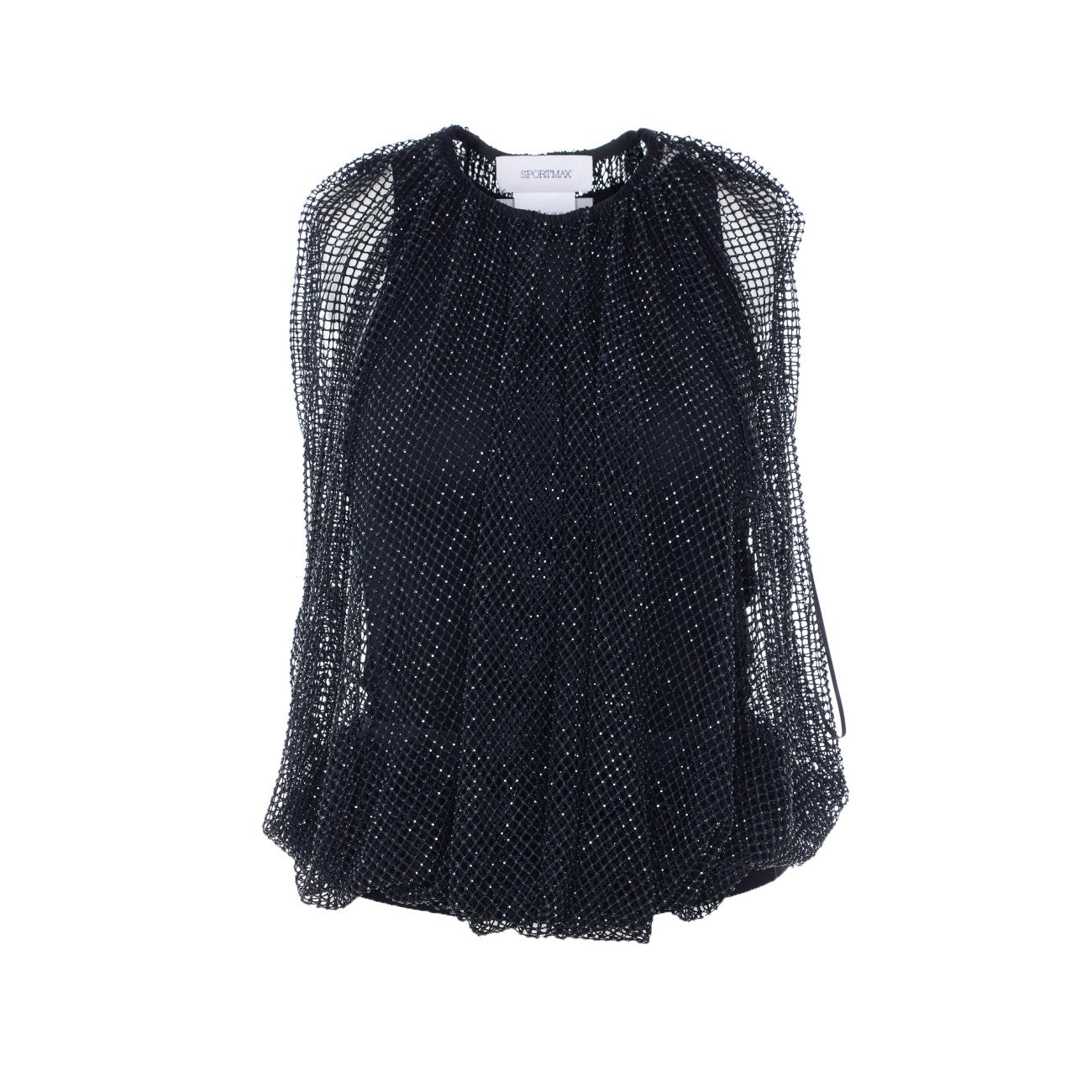 Sportmax Women Nodo Mesh Top With Crystals SPORTMAX