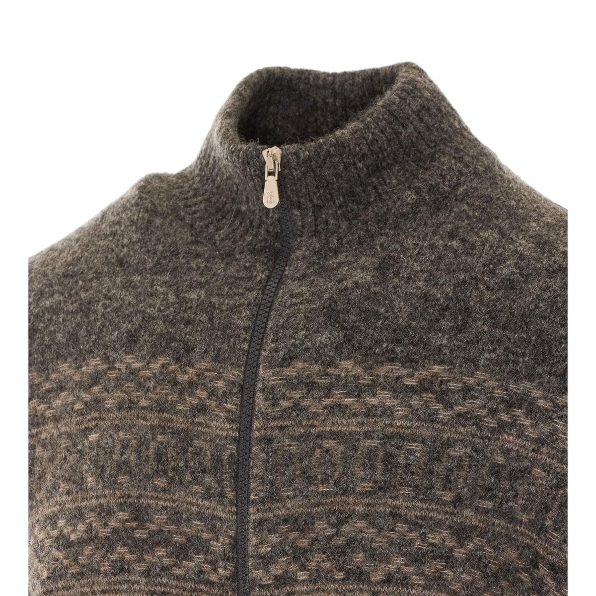 Brunello Cucinelli Men Nordic Jacquard High Neck Caridgan BRUNELLO CUCINELLI