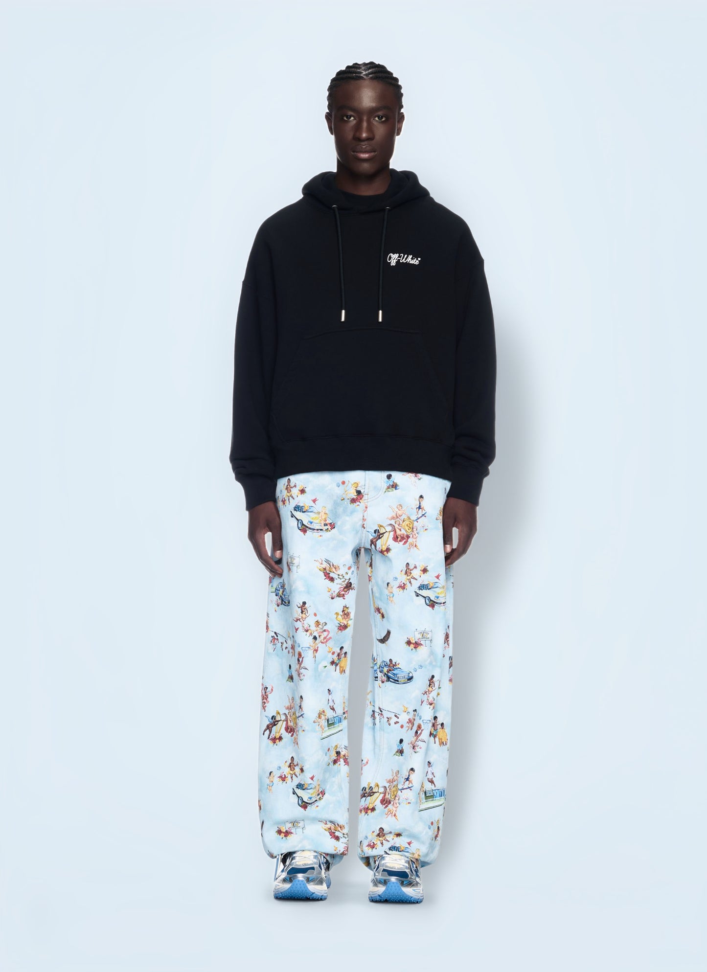 Off White Men Script Hooded Sweatshirt OFF-WHITE