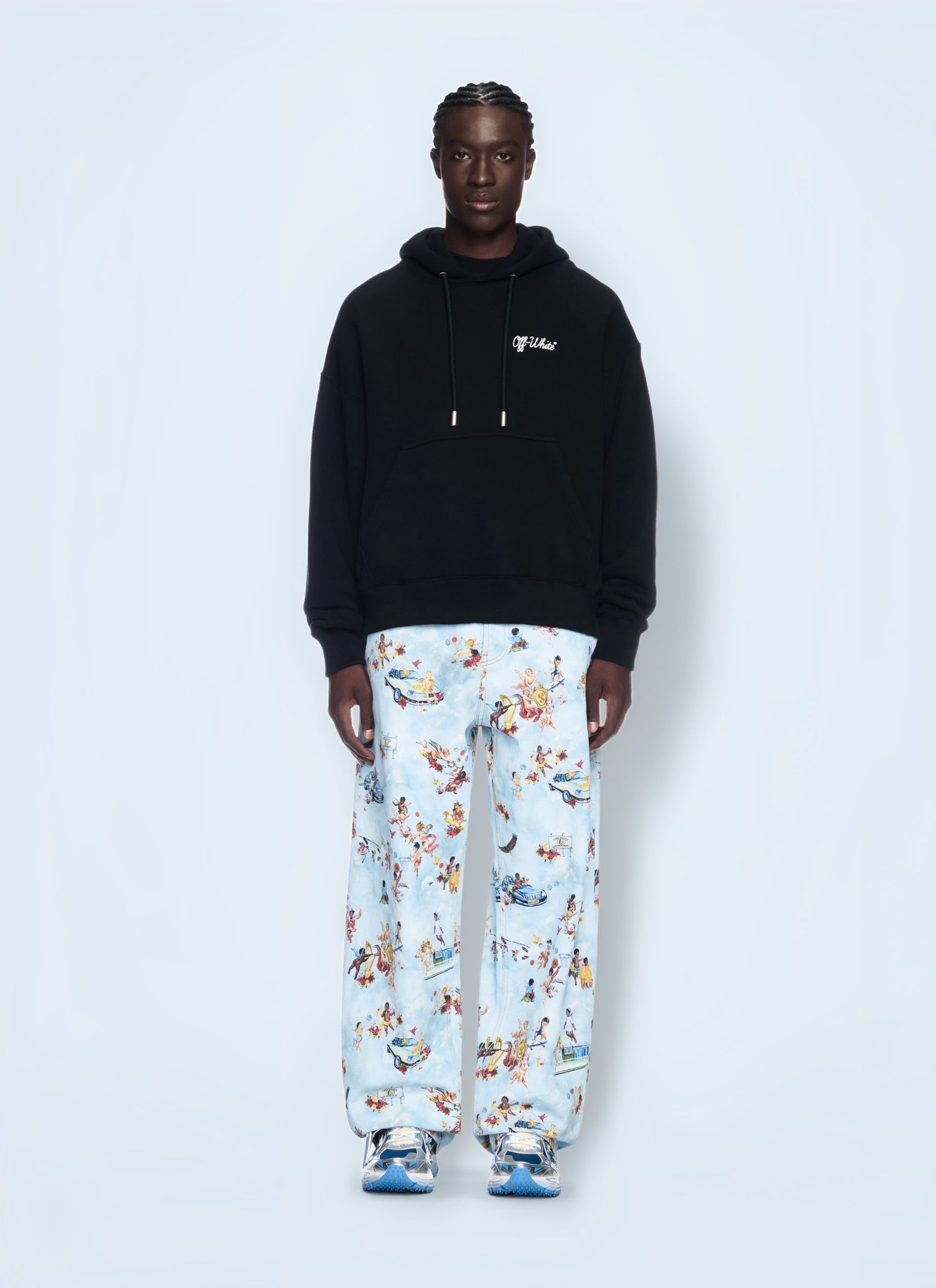 Off White Men Script Hooded Sweatshirt OFF-WHITE