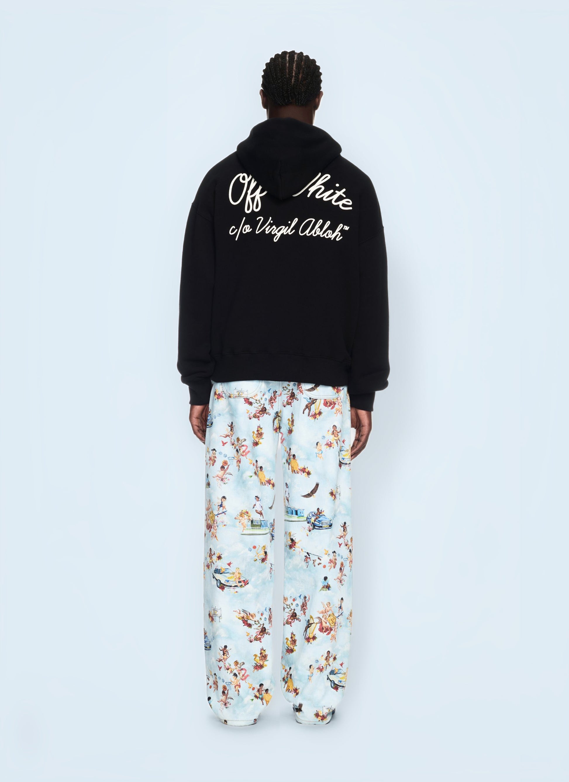 Off White Men Script Hooded Sweatshirt OFF-WHITE
