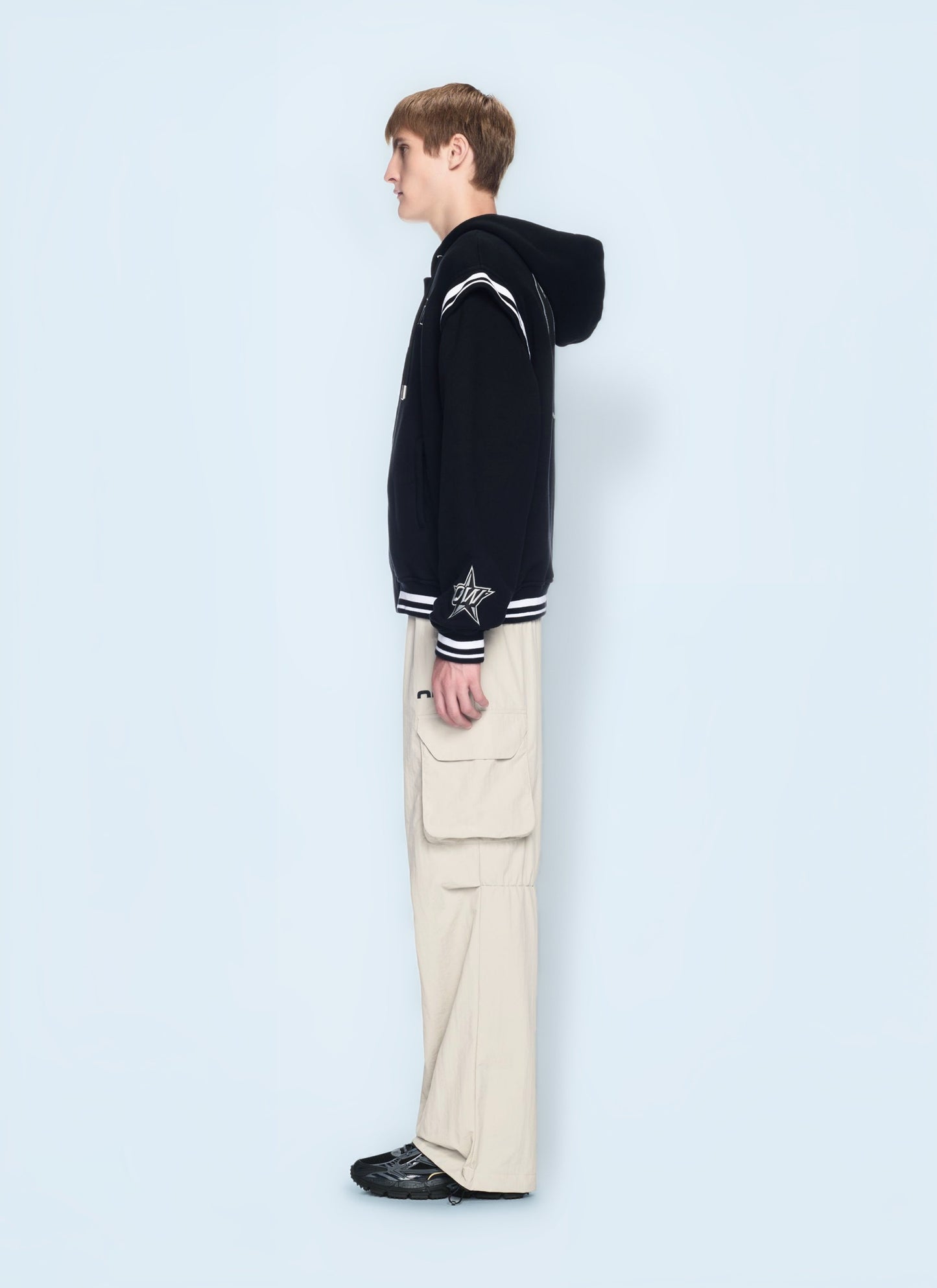 Off White Men Fleece 00 Varsity Hooded Jacket OFF-WHITE