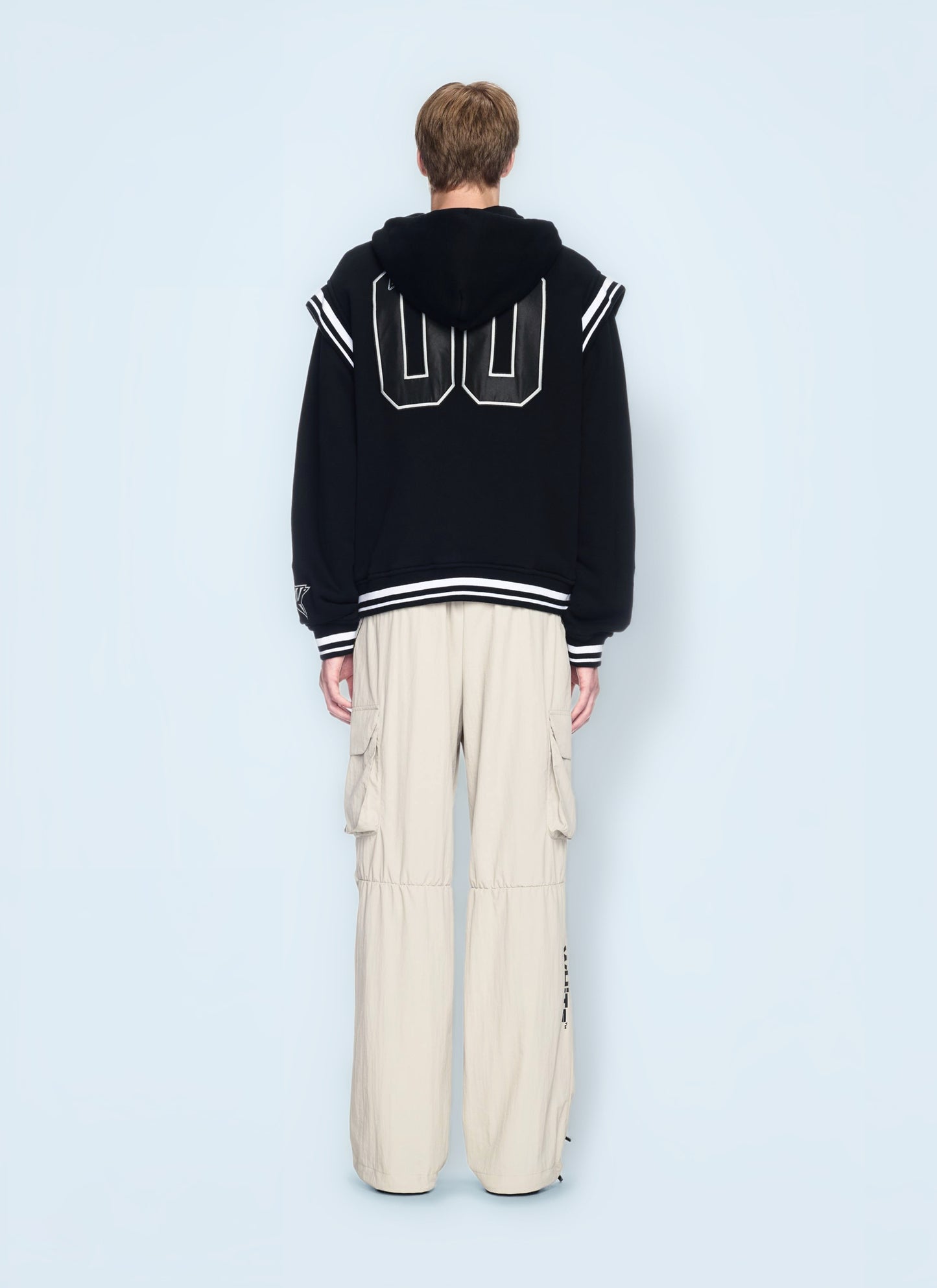 Off White Men Fleece 00 Varsity Hooded Jacket OFF-WHITE