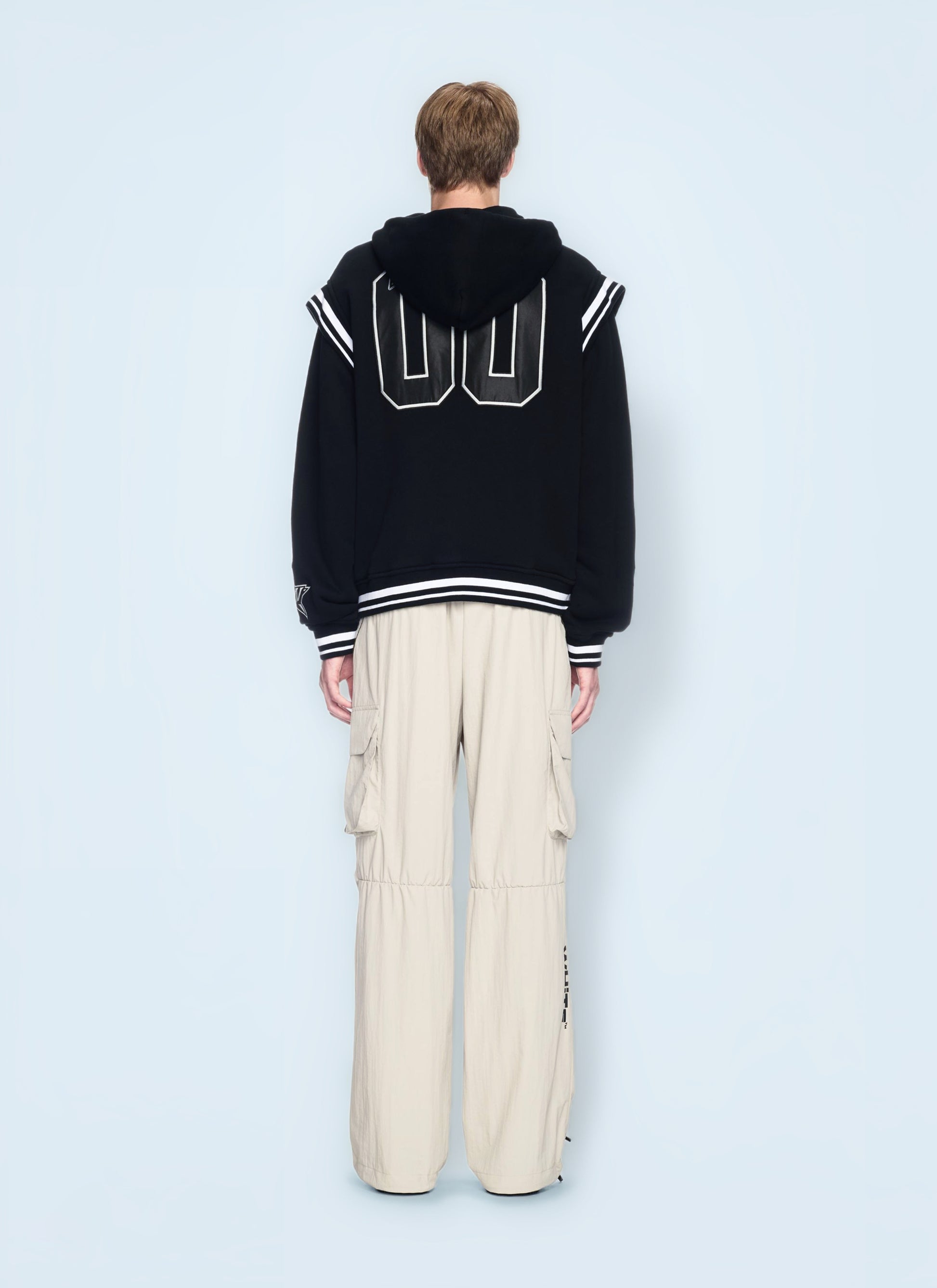 Off White Men Fleece 00 Varsity Hooded Jacket OFF-WHITE