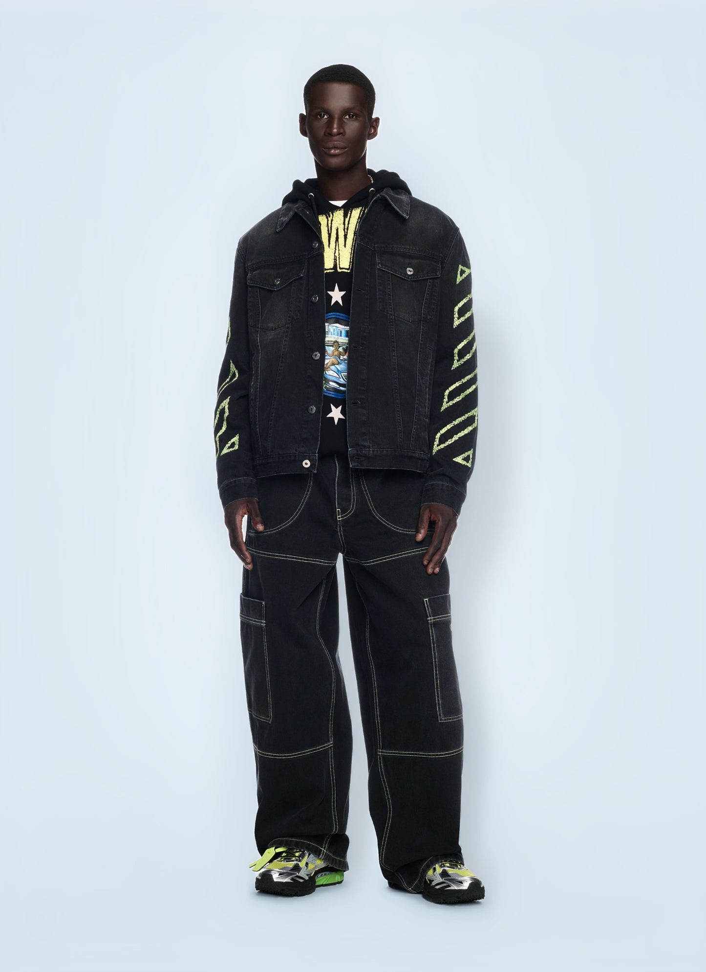 Off White Men Irregular Cargo Jeans OFF-WHITE