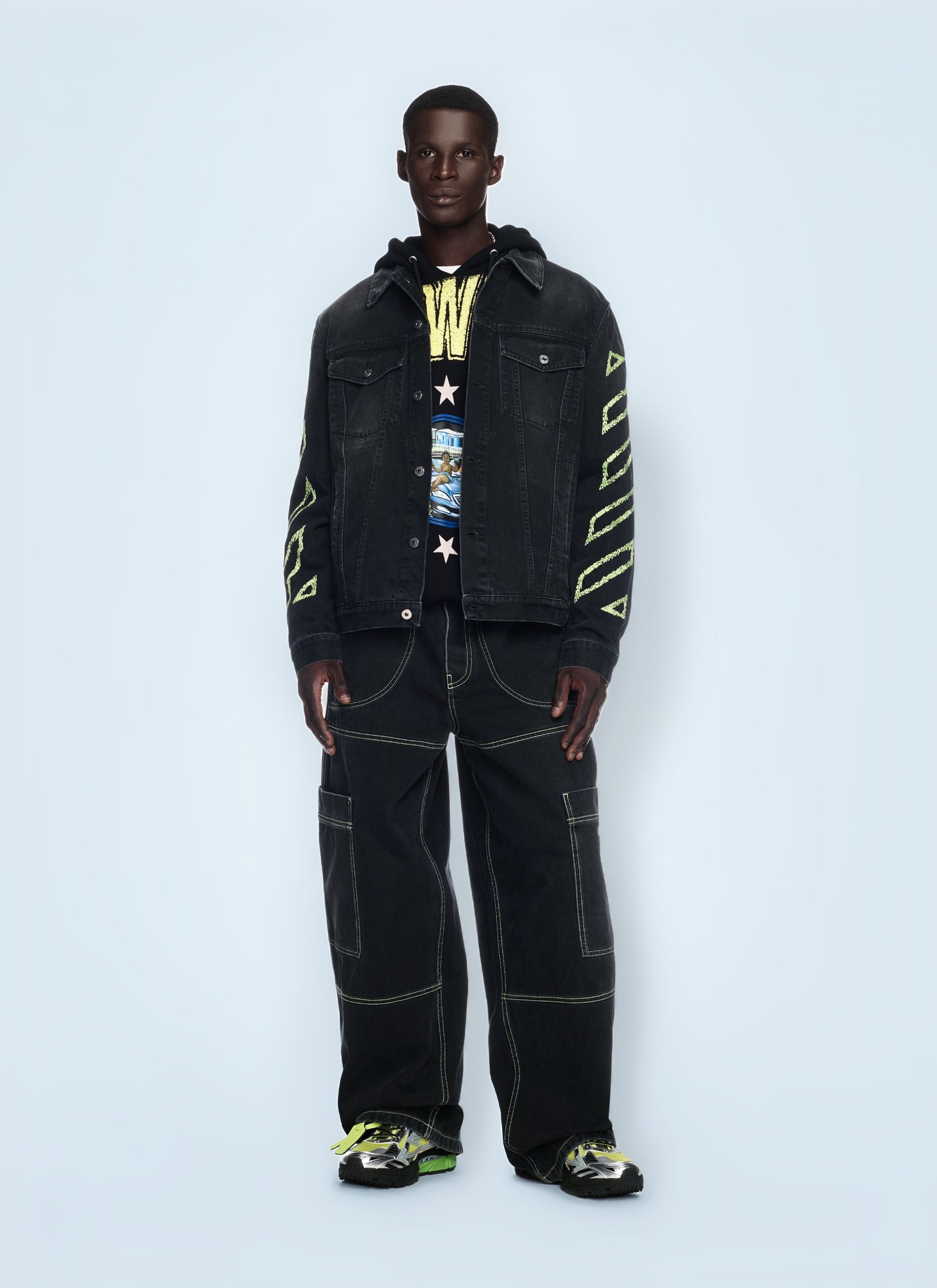 Off White Men Irregular Cargo Jeans OFF-WHITE