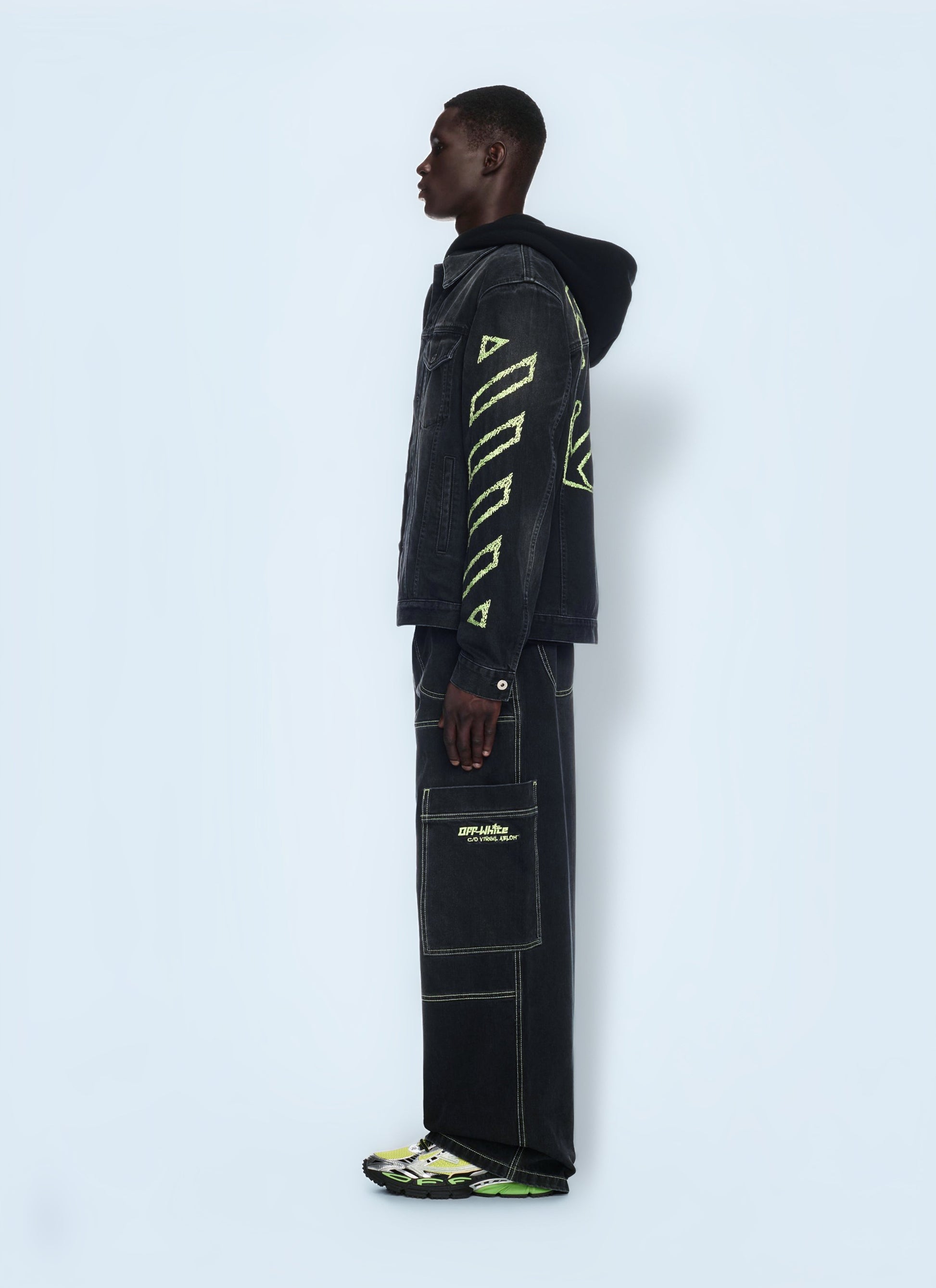 Off White Men Irregular Cargo Jeans OFF-WHITE
