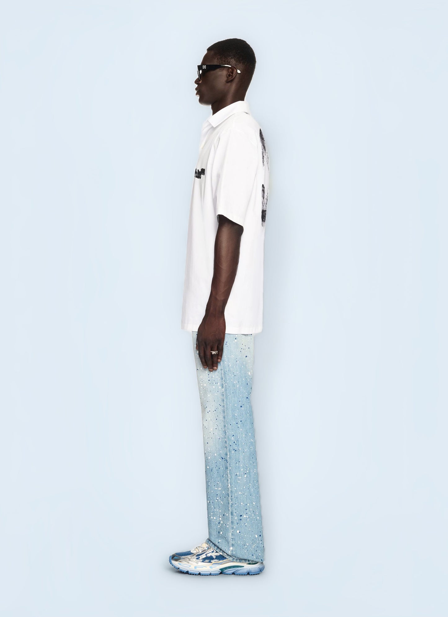 Off White Men Spray Arrow Bowling Shirt OFF-WHITE