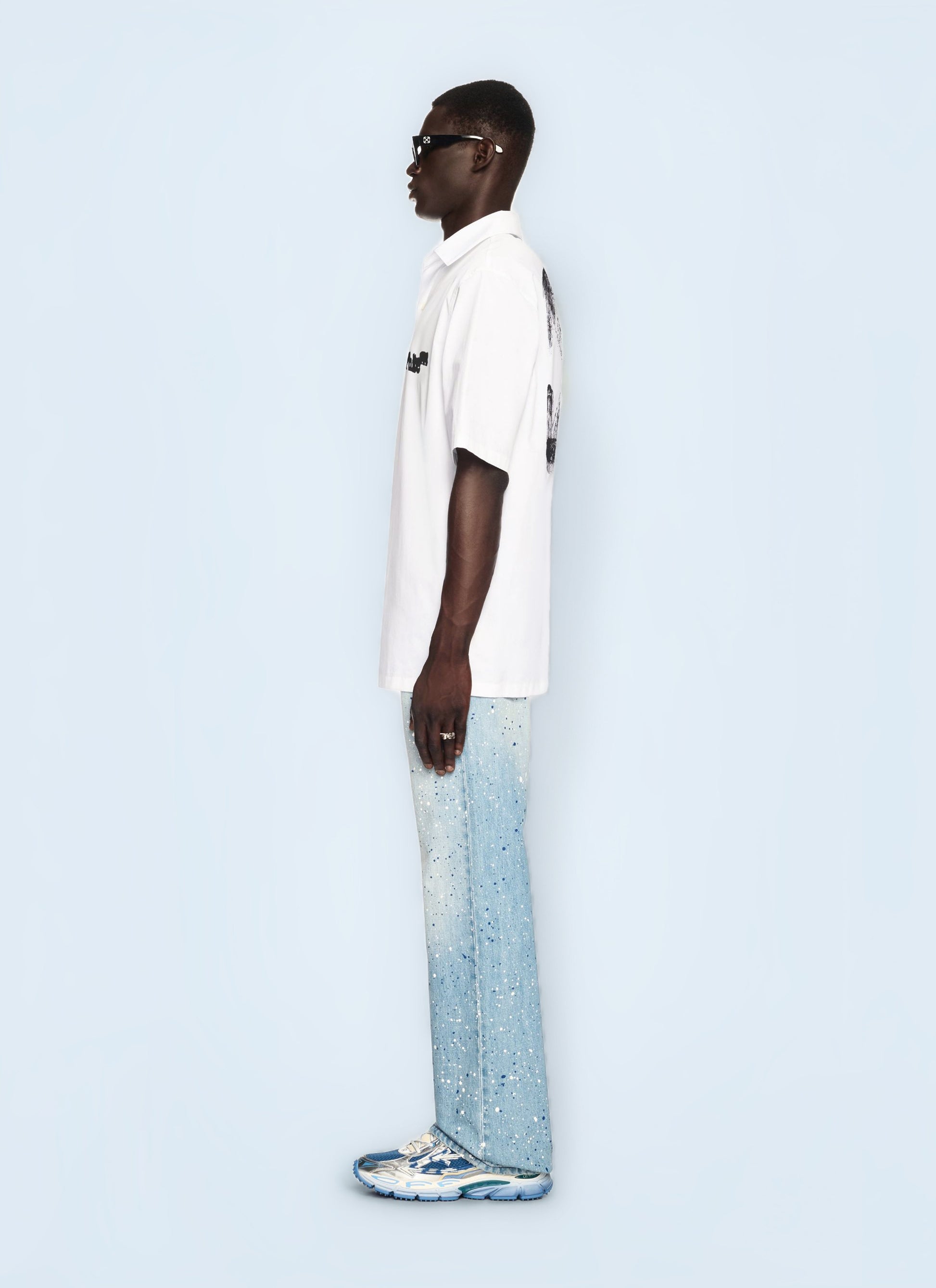 Off White Men Spray Arrow Bowling Shirt OFF-WHITE