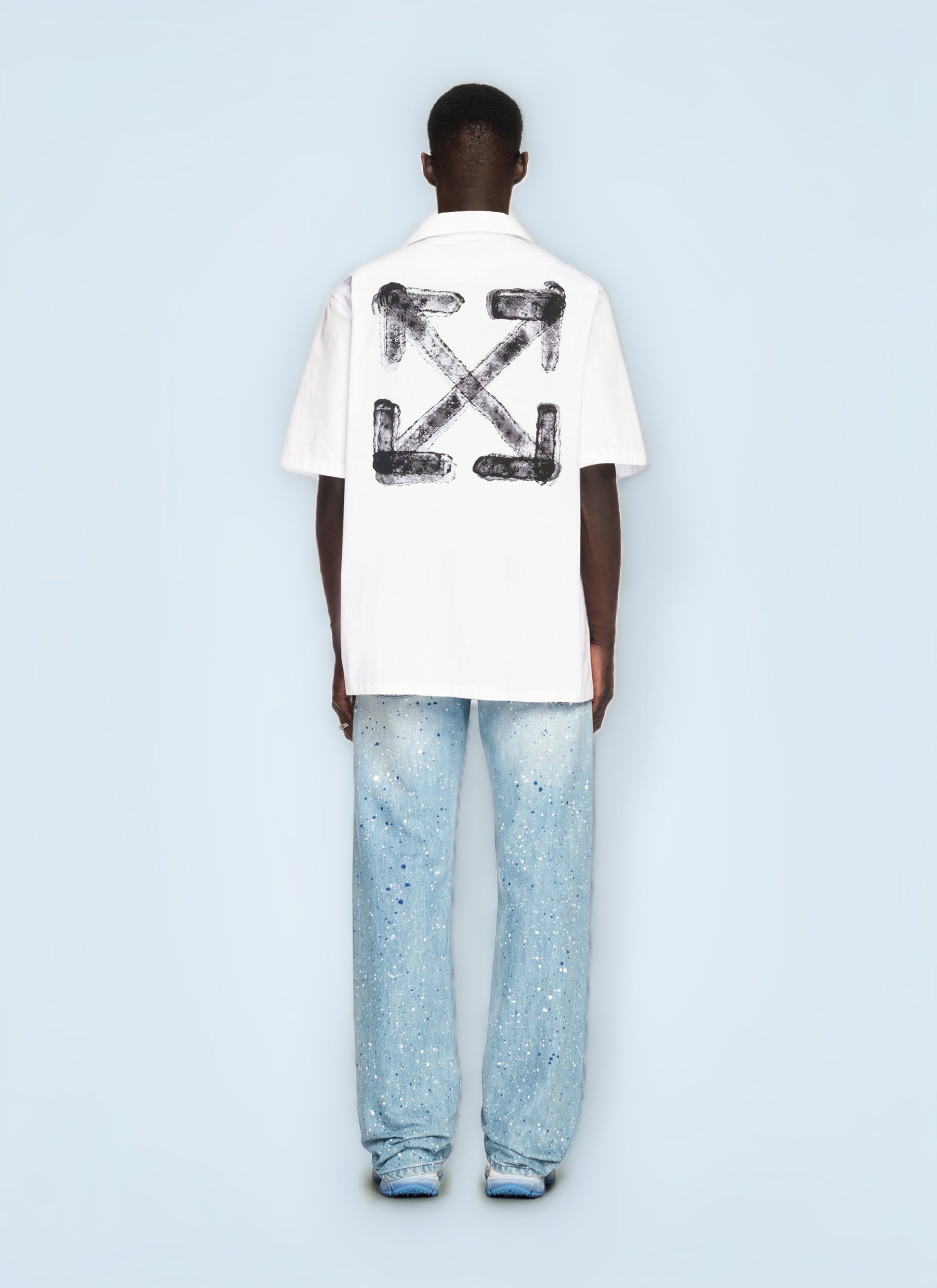 Off White Men Spray Arrow Bowling Shirt OFF-WHITE