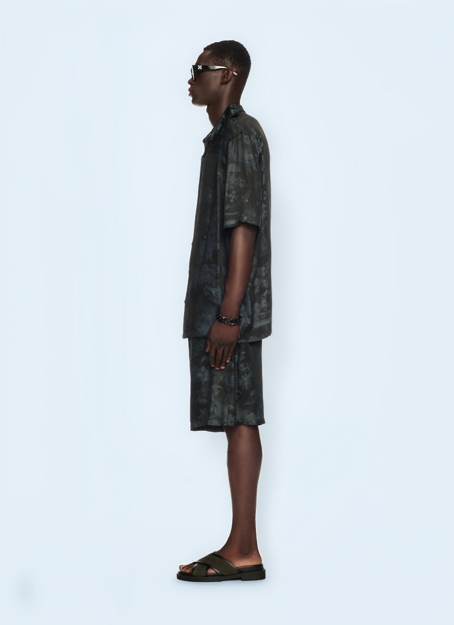 Off White Men Jacquard Fresco Bowling Shorts OFF-WHITE