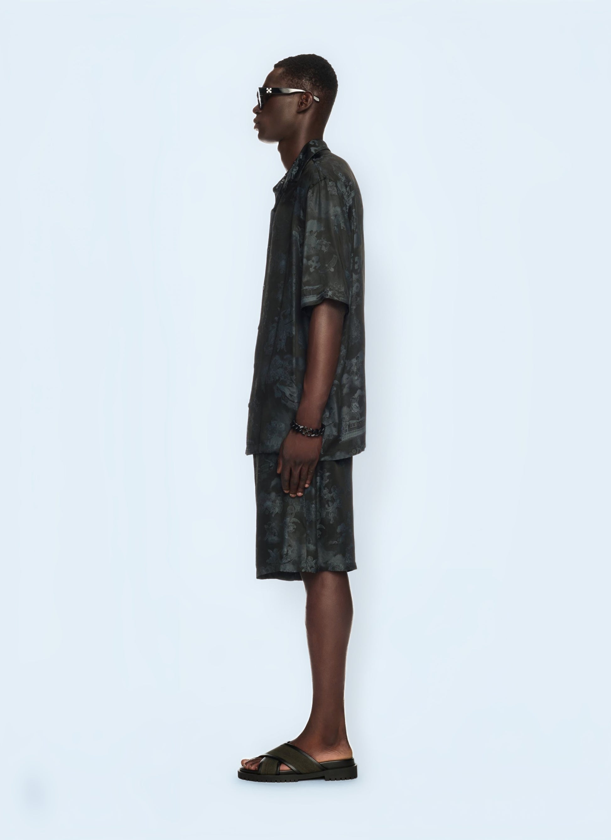Off White Men Jacquard Fresco Bowling Shorts OFF-WHITE