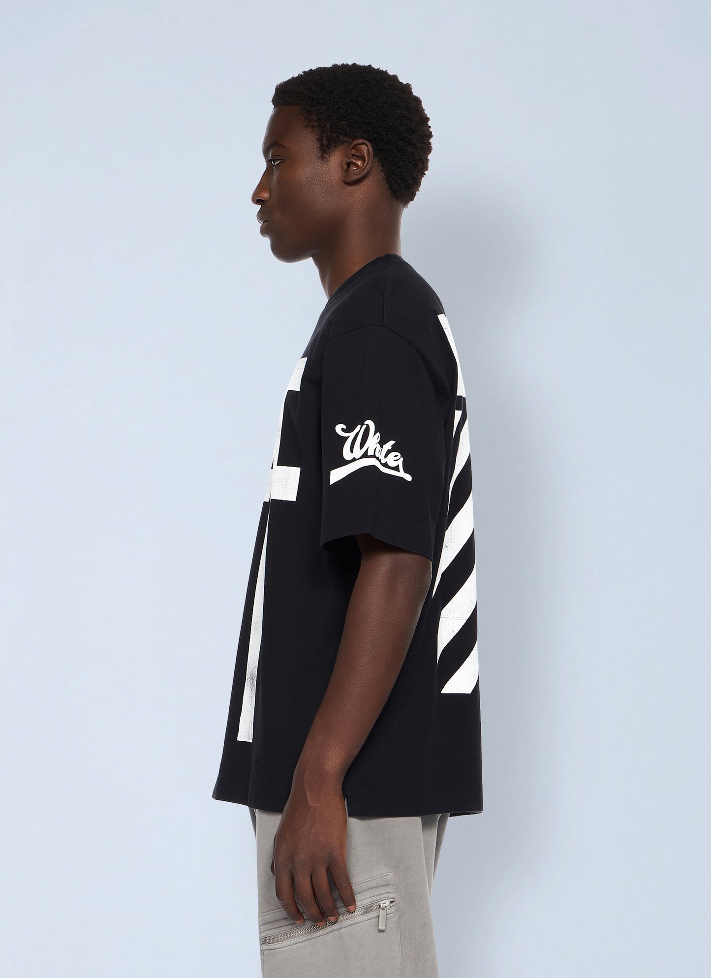 Off-White Men Big Off Diagonal Skate Logo T-Shirt OFF-WHITE