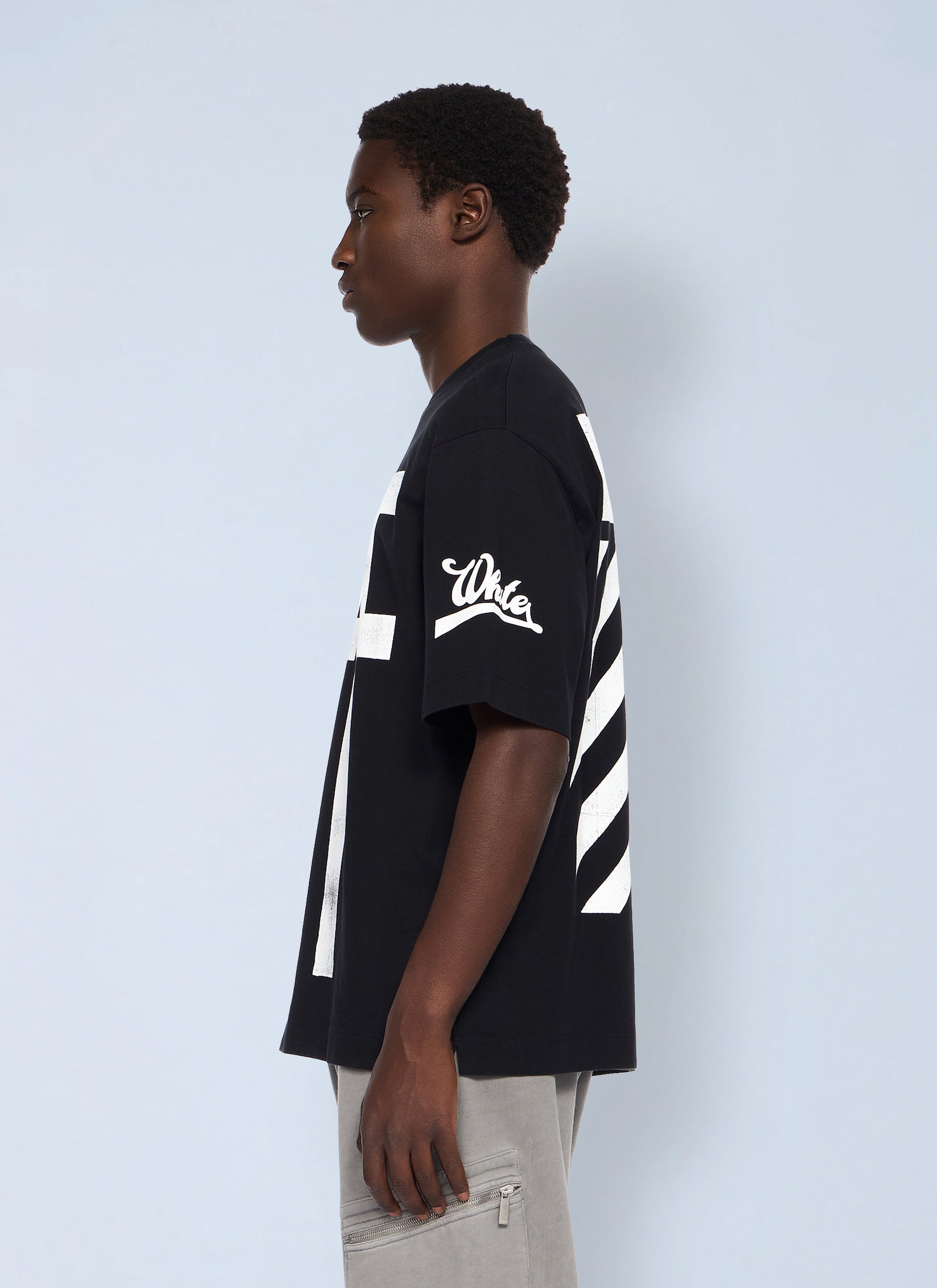 Off-White Men Big Off Diagonal Skate Logo T-Shirt OFF-WHITE