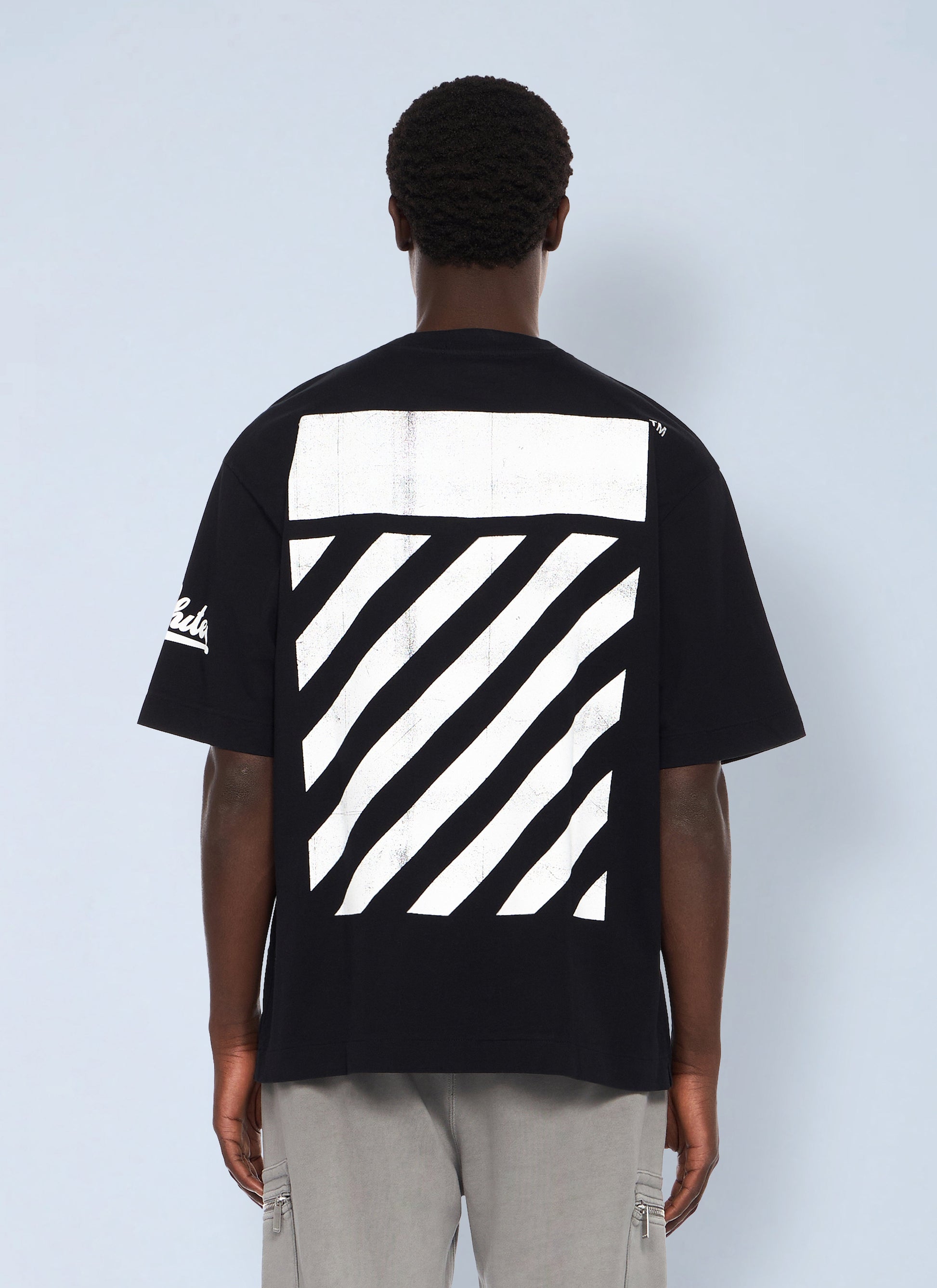 Off-White Men Big Off Diagonal Skate Logo T-Shirt OFF-WHITE