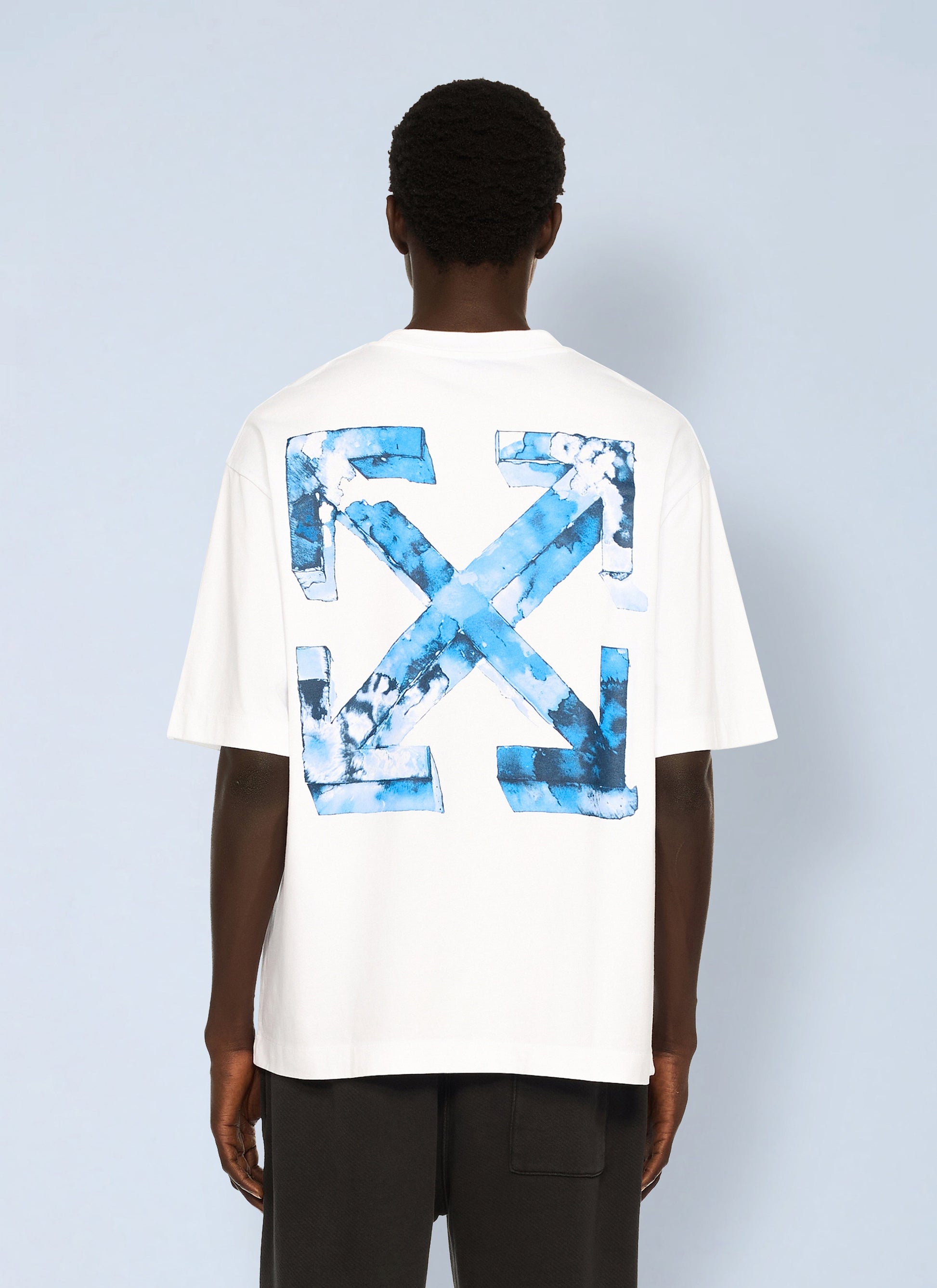 Off-White Men Cloudy Arrow Skate Logo T-Shirt OFF-WHITE