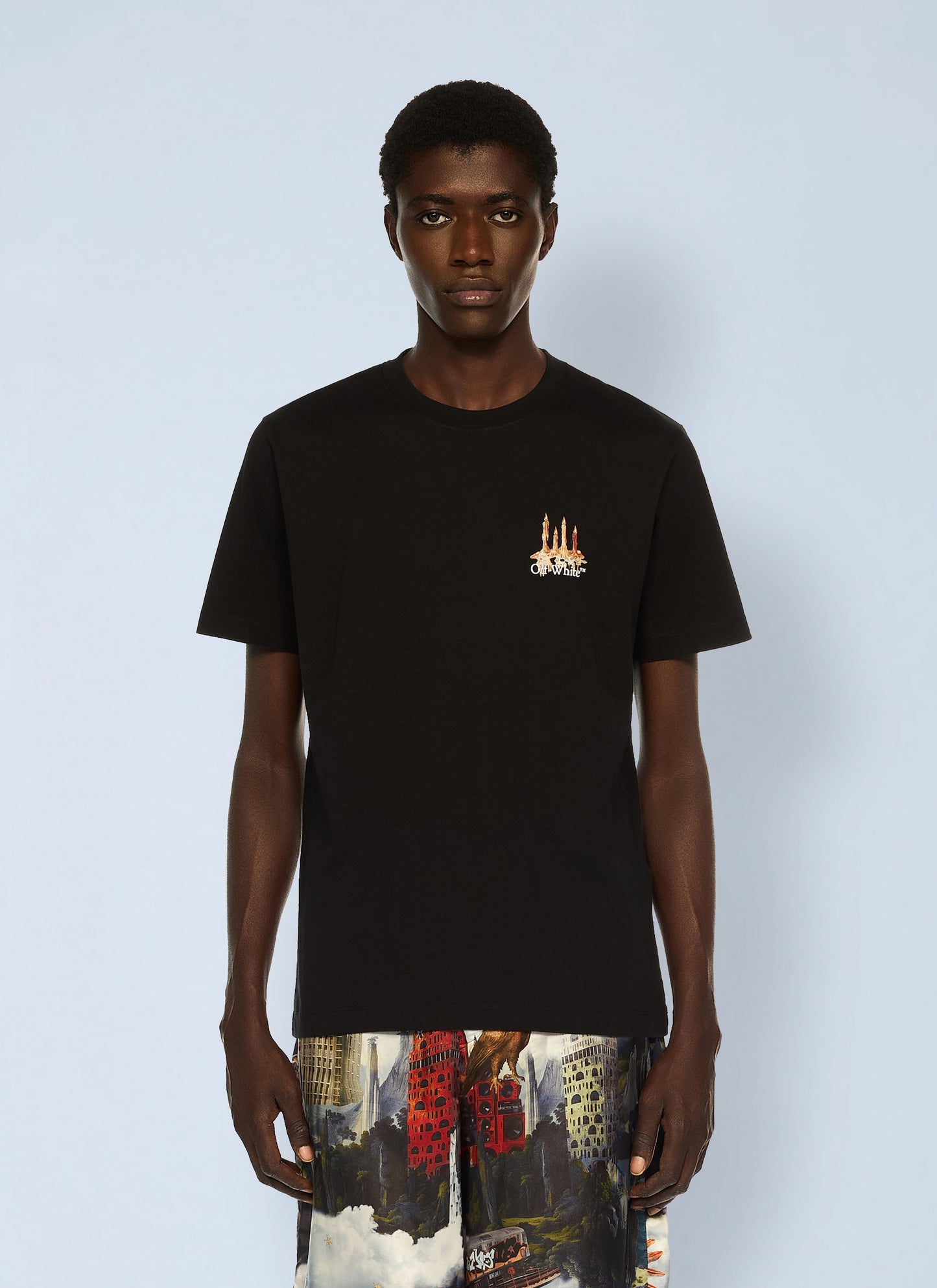 Off-White Men Building Arrow Slim Logo T-Shirt OFF-WHITE