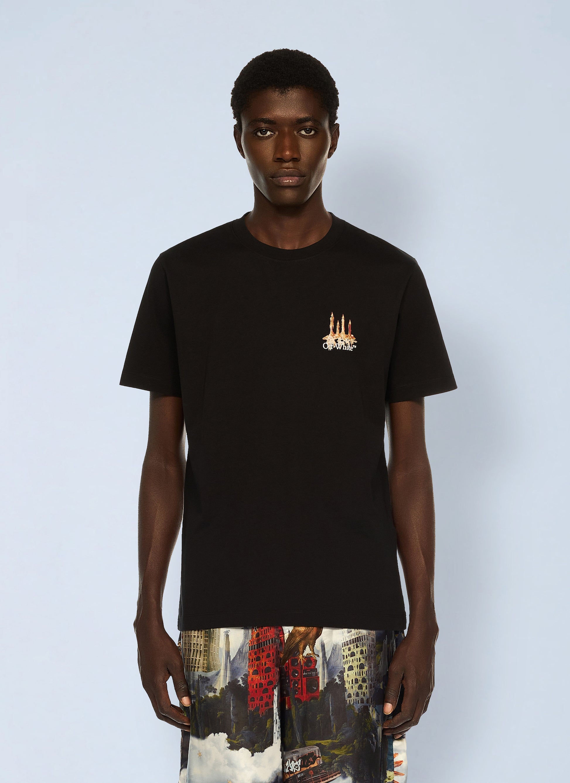 Off-White Men Building Arrow Slim Logo T-Shirt OFF-WHITE