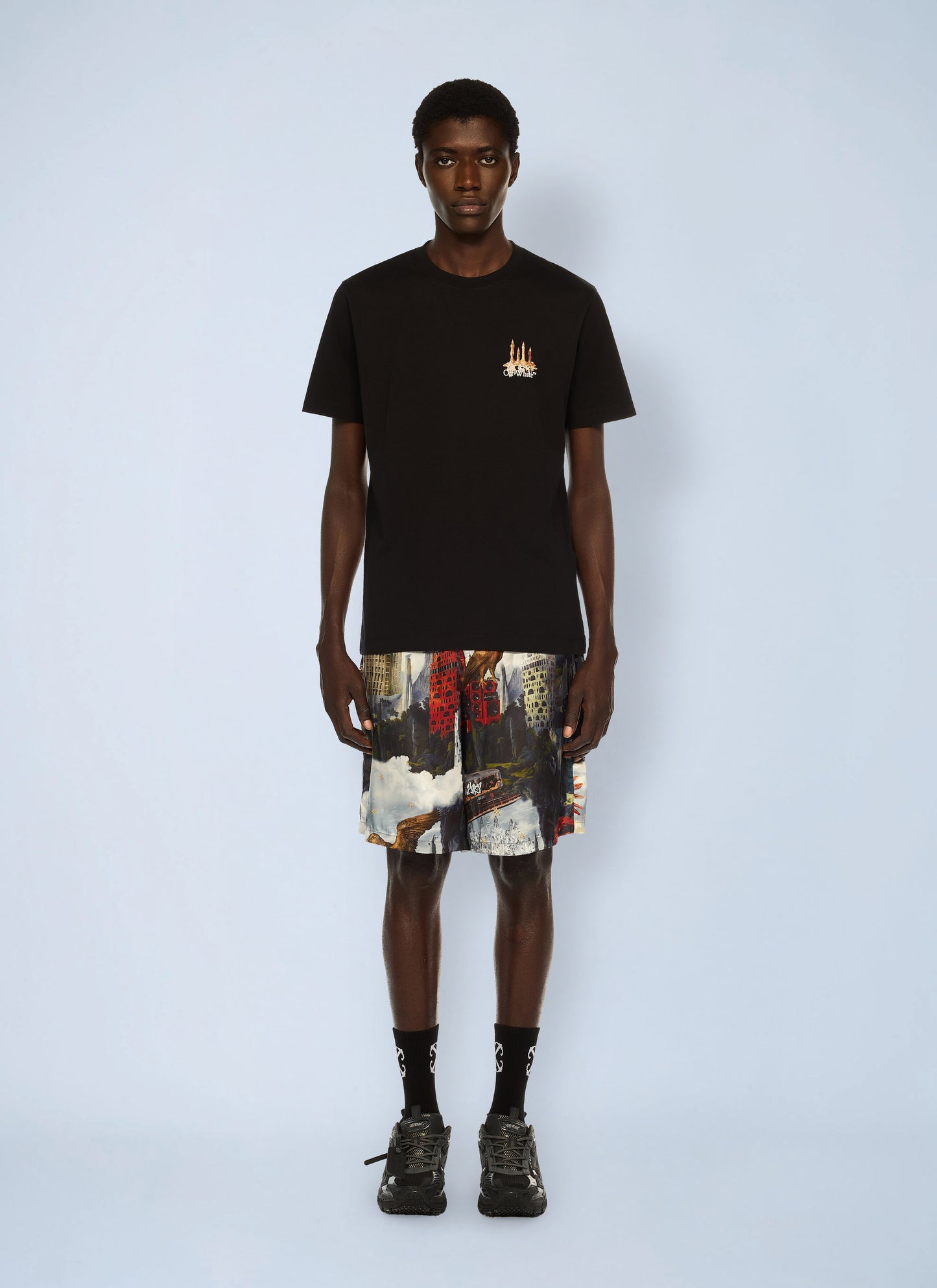 Off-White Men Building Arrow Slim Logo T-Shirt OFF-WHITE