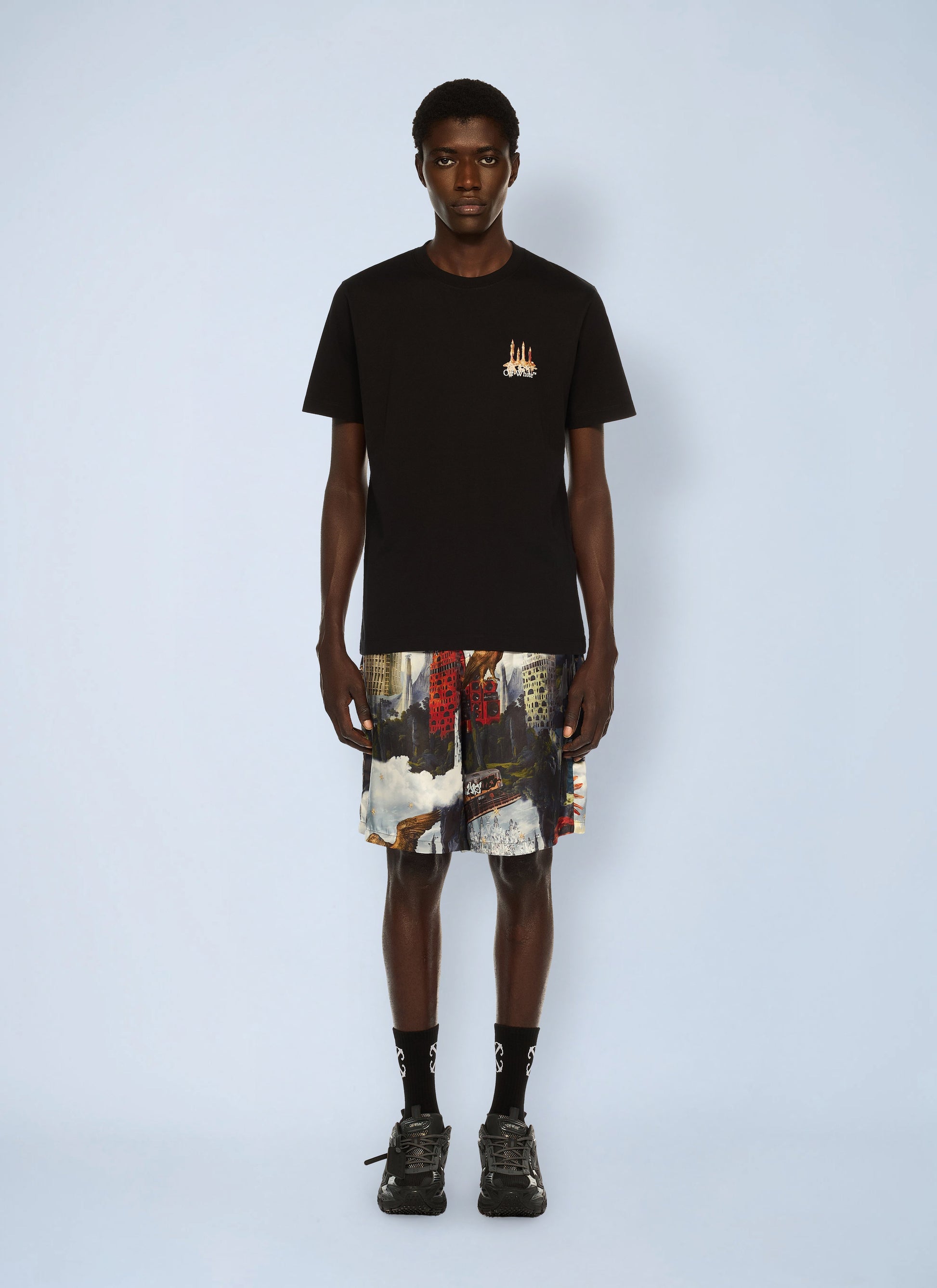 Off-White Men Building Arrow Slim Logo T-Shirt OFF-WHITE