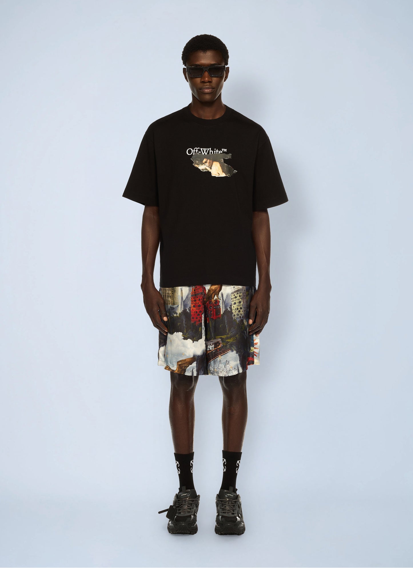 Off-White Men Paint Arrow Skate Logo T-Shirt OFF-WHITE