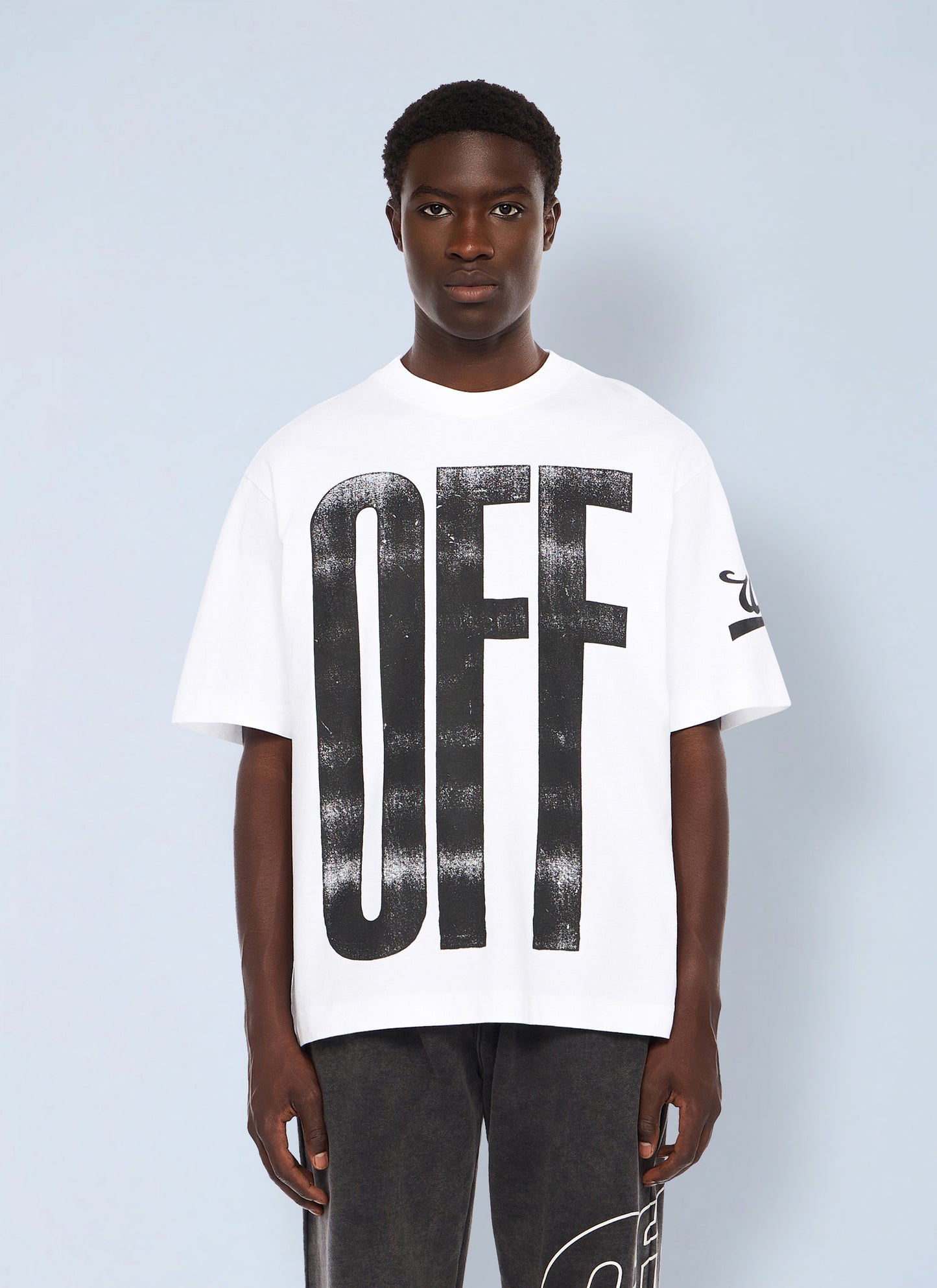 Off-White Men Big Off Diagonal Skate Logo T-Shirt OFF-WHITE