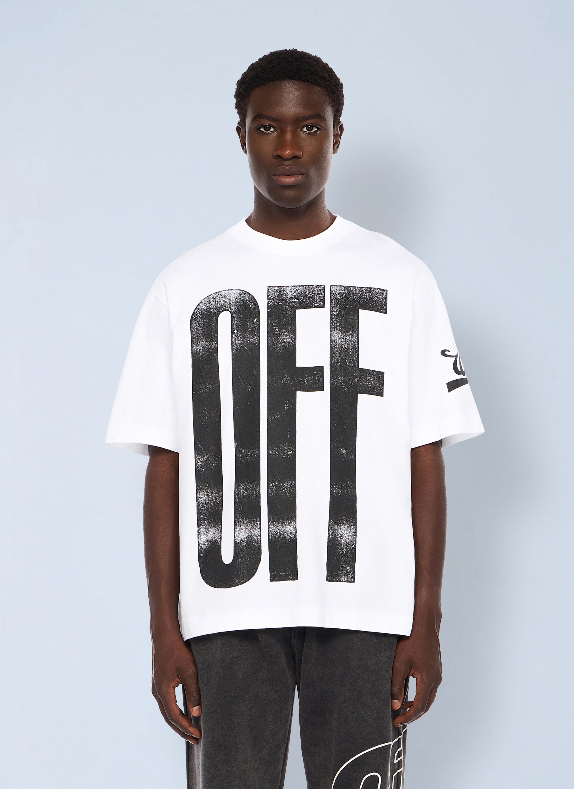 Off-White Men Big Off Diagonal Skate Logo T-Shirt OFF-WHITE