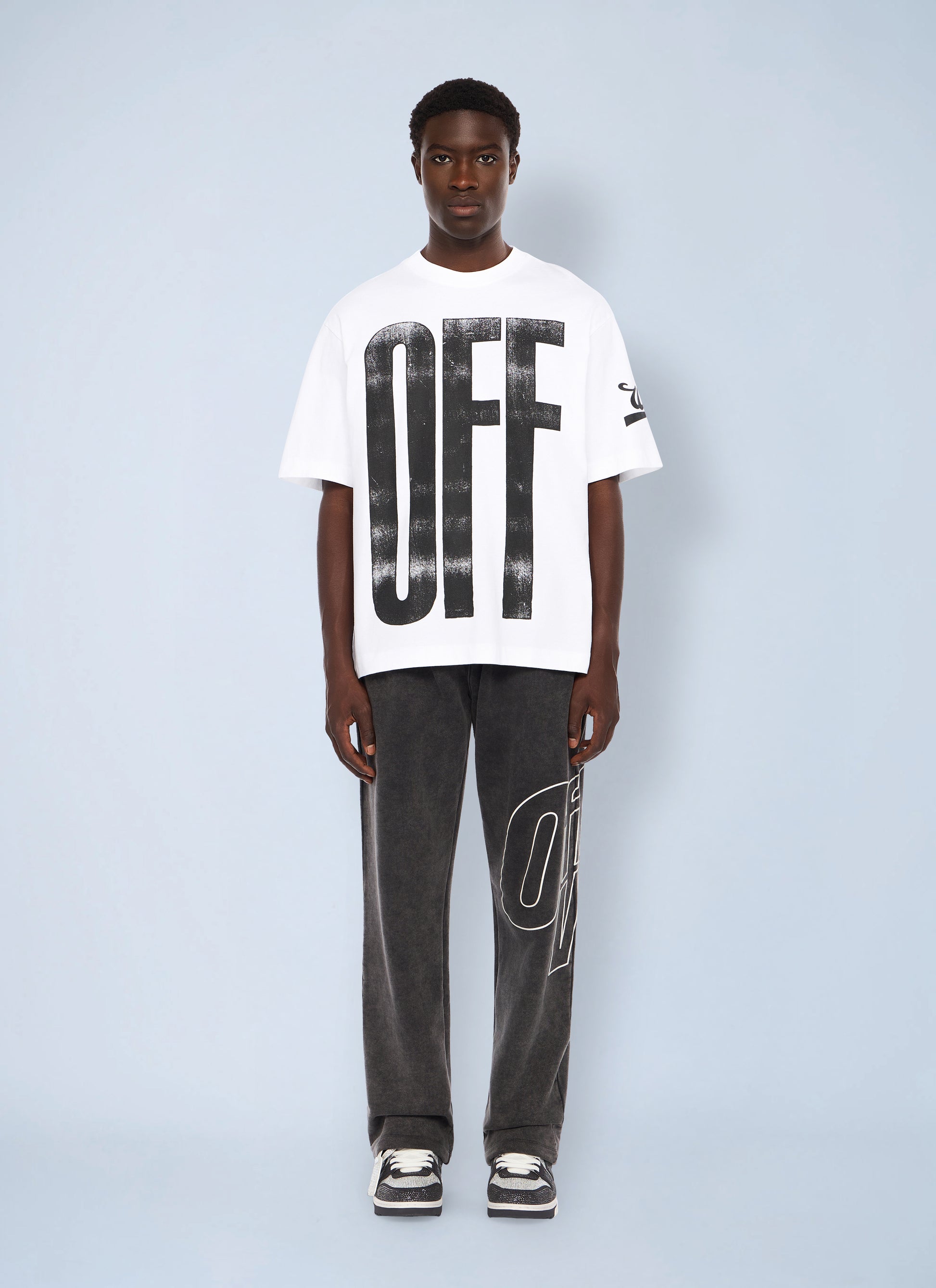 Off-White Men Big Off Diagonal Skate Logo T-Shirt OFF-WHITE