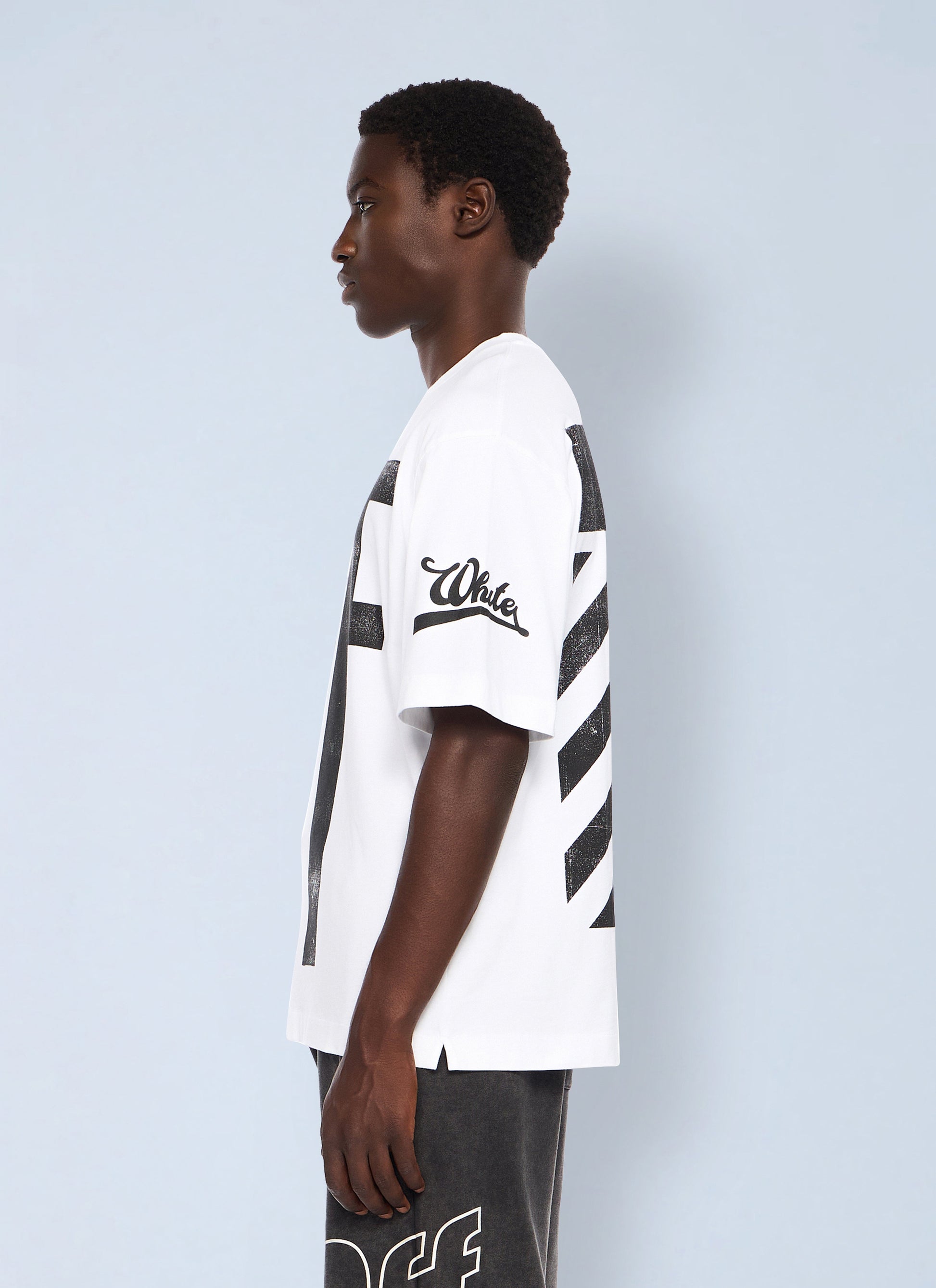 Off-White Men Big Off Diagonal Skate Logo T-Shirt OFF-WHITE