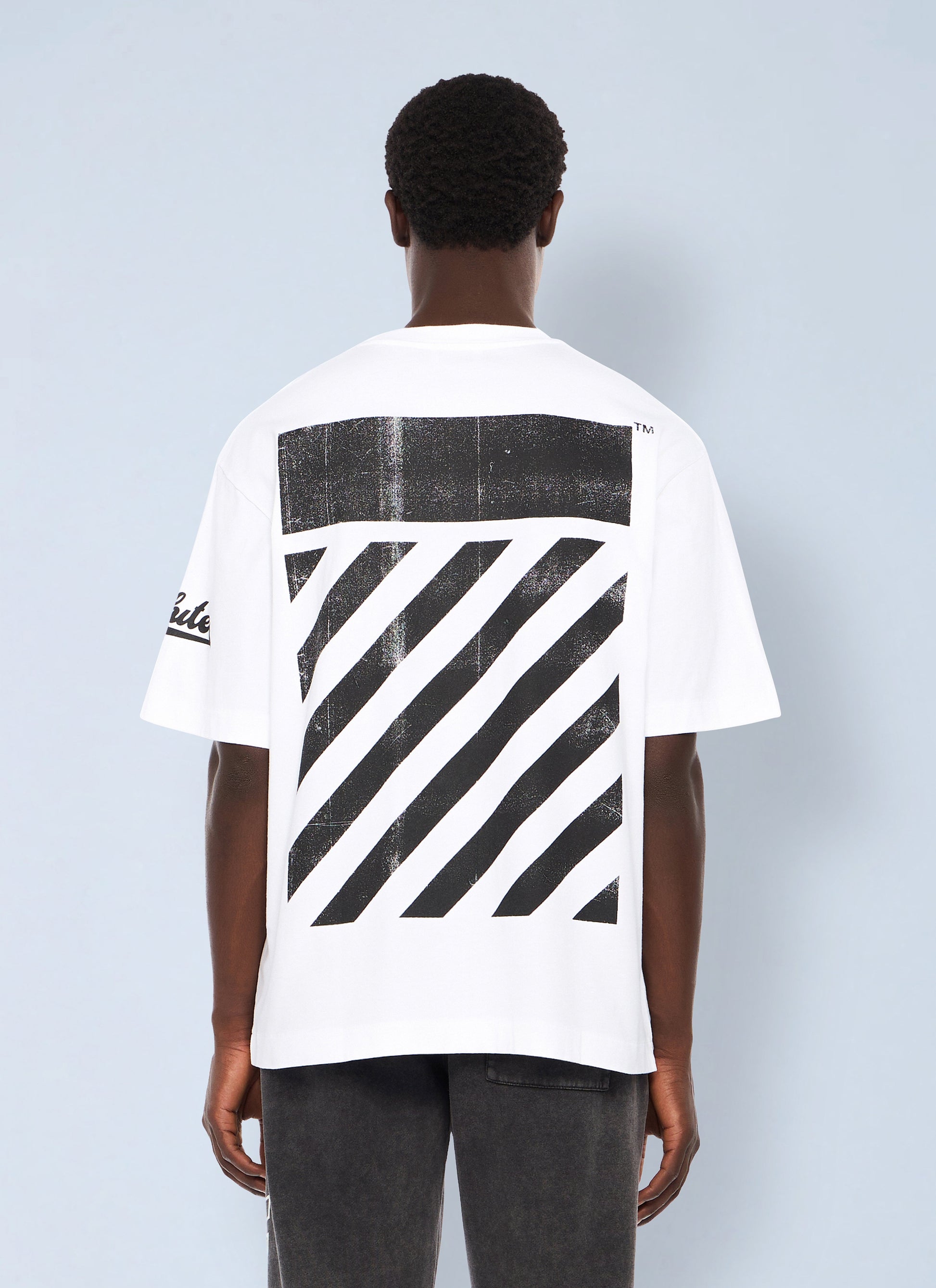 Off-White Men Big Off Diagonal Skate Logo T-Shirt OFF-WHITE