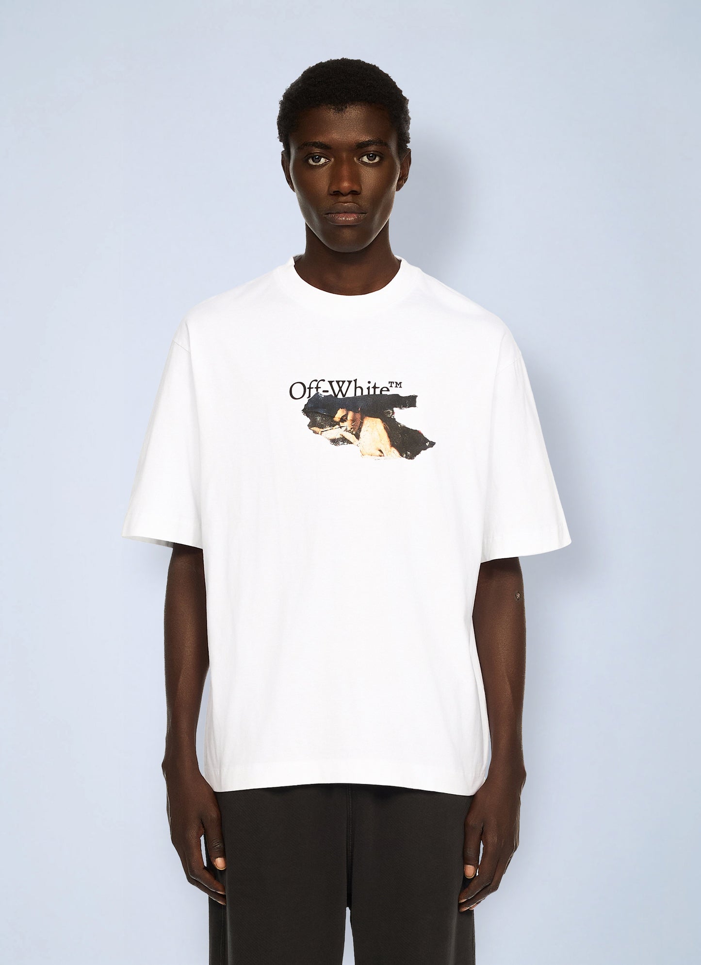 Off-White Men Paint Arrow Skate Logo T-Shirt OFF-WHITE