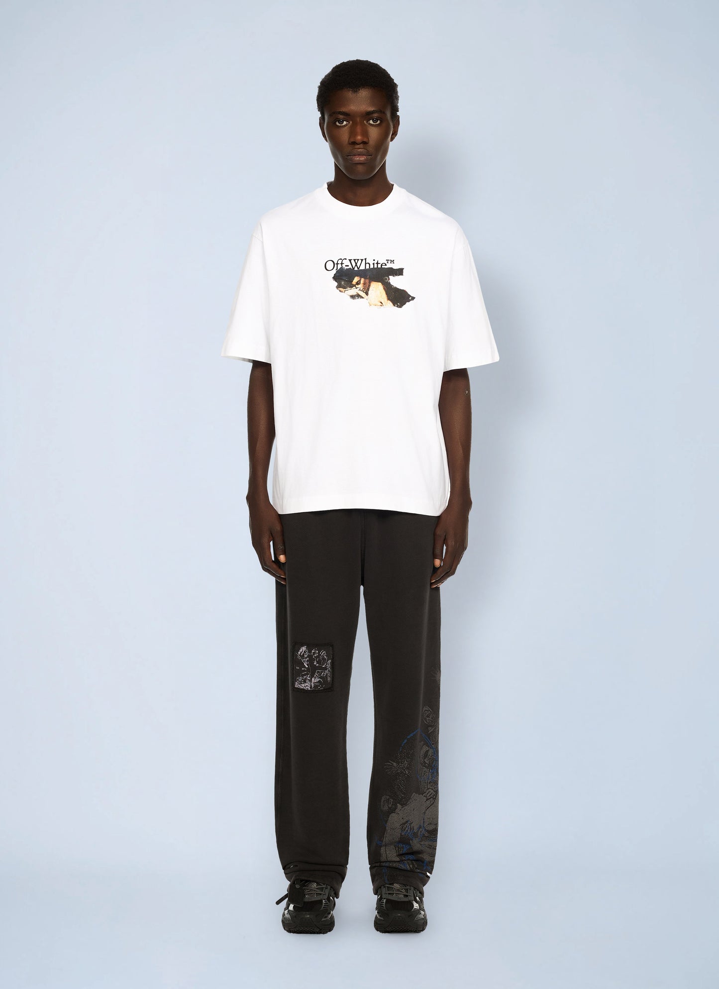 Off-White Men Paint Arrow Skate Logo T-Shirt OFF-WHITE