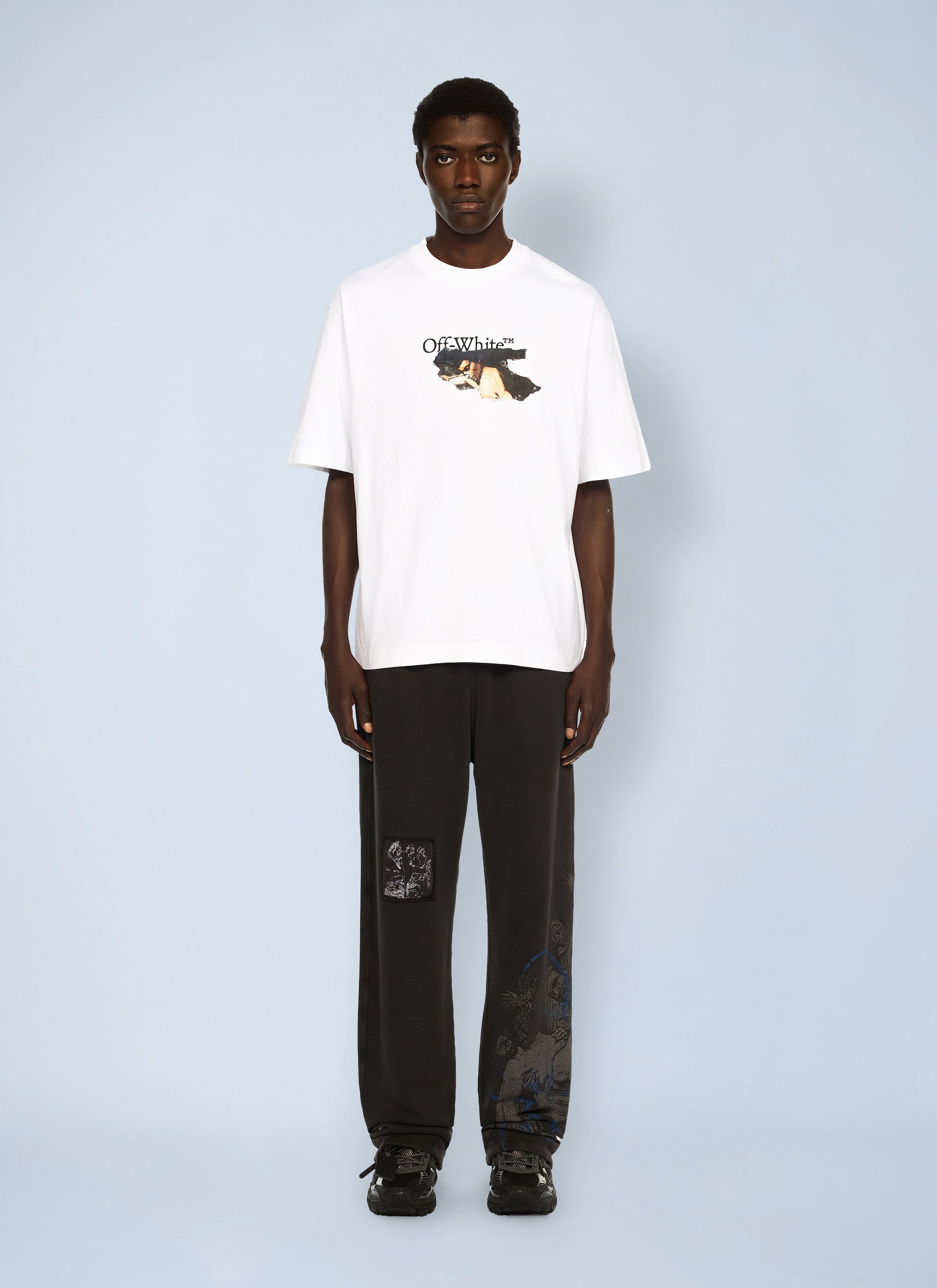 Off-White Men Paint Arrow Skate Logo T-Shirt OFF-WHITE