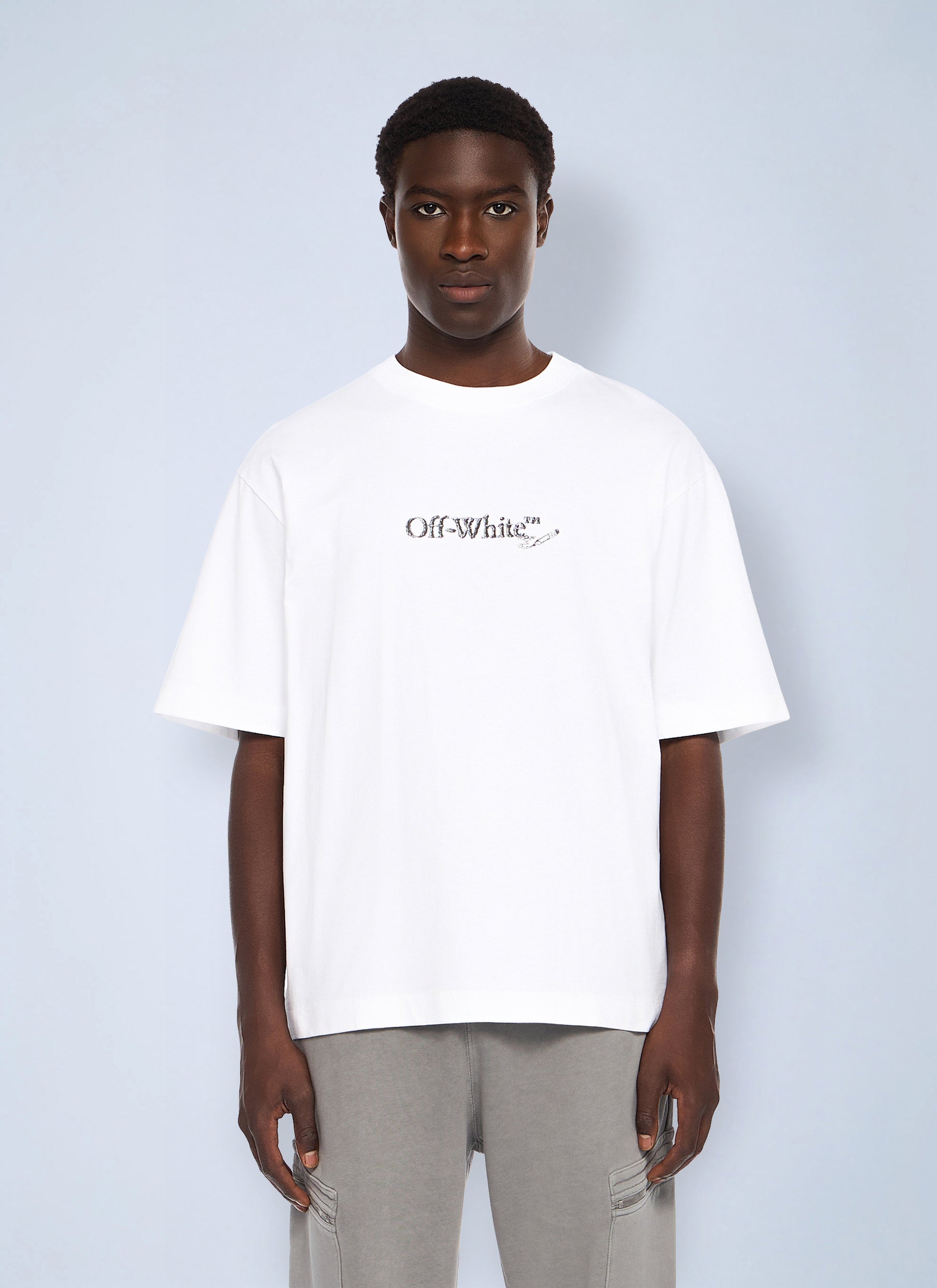 Off-White Men Scribble Arrow Skate Logo T-Shirt OFF-WHITE