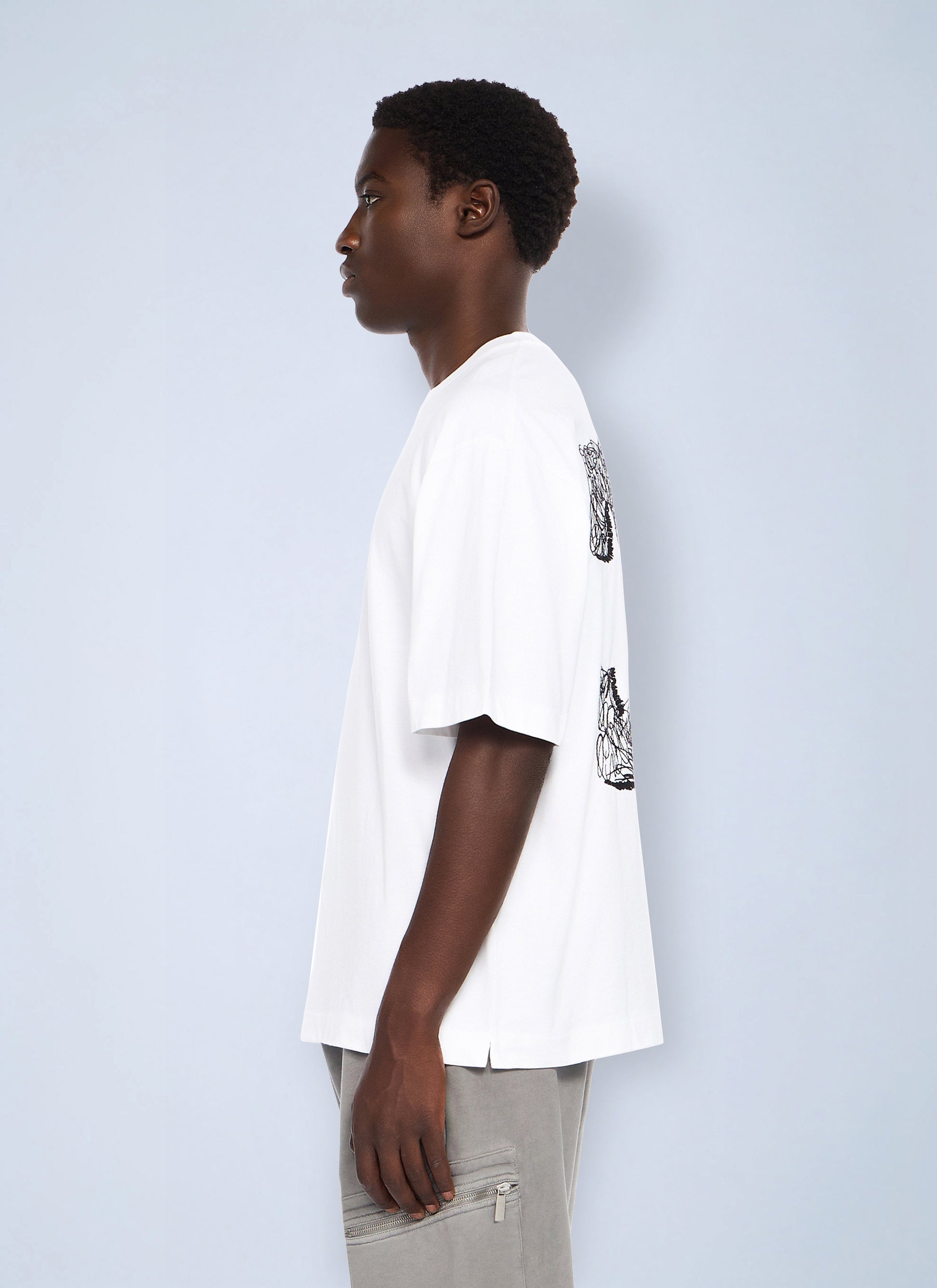 Off-White Men Scribble Arrow Skate Logo T-Shirt OFF-WHITE