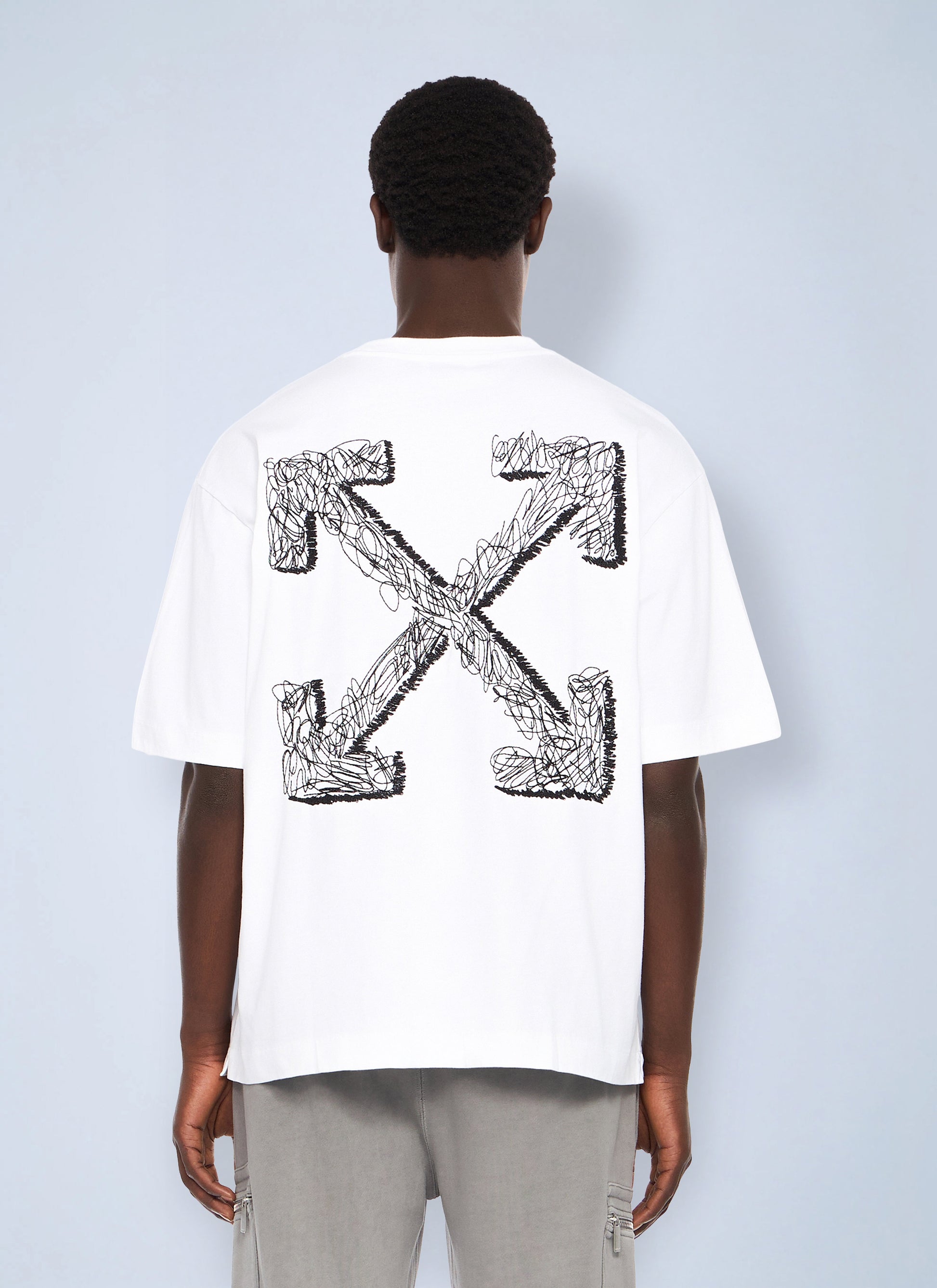 Off-White Men Scribble Arrow Skate Logo T-Shirt OFF-WHITE