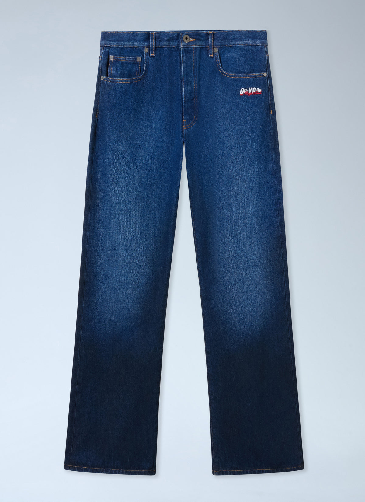 Off-White Men Spray Diagonal Relax Jeans