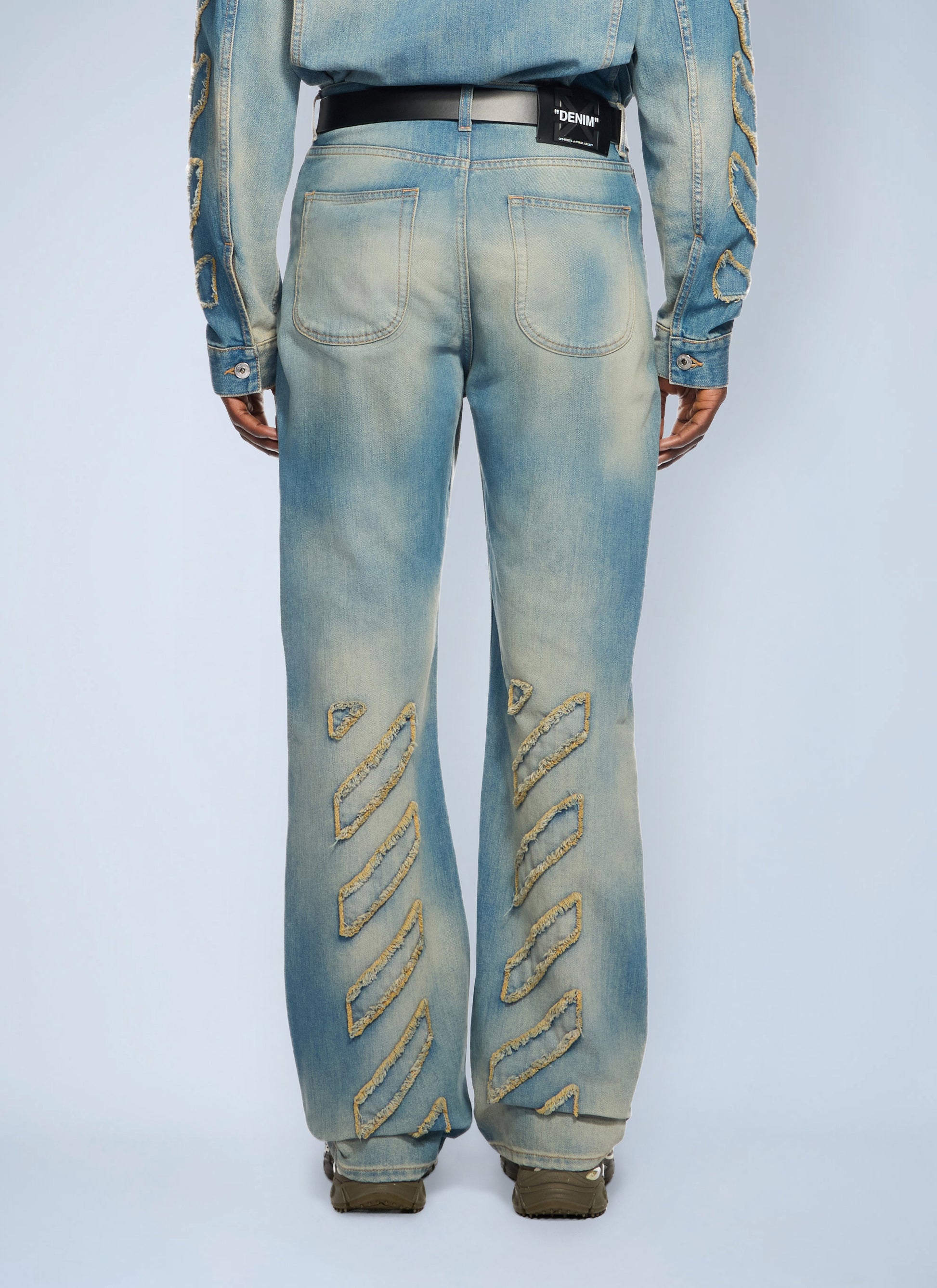 Off-White Men Diagonal Raw Patch 90S Skate Jeans OFF-WHITE