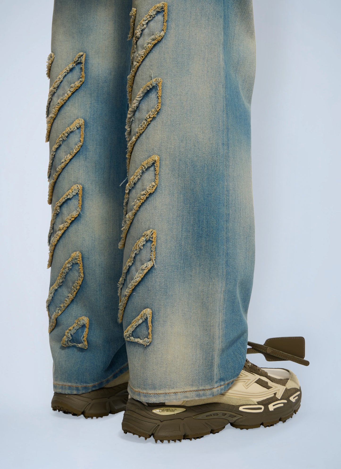 Off-White Men Diagonal Raw Patch 90S Skate Jeans OFF-WHITE